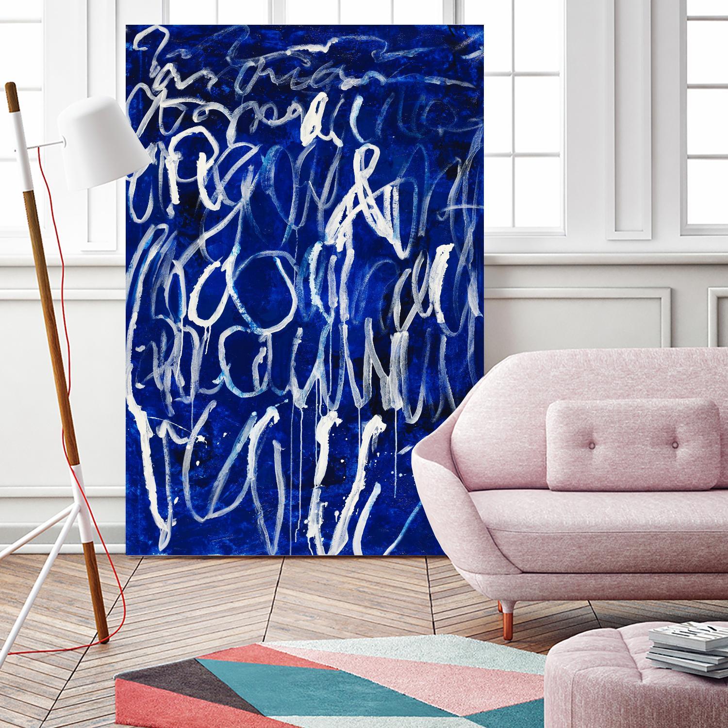 Prescription to Fame by Daleno Art on GIANT ART - blue abstract scribble