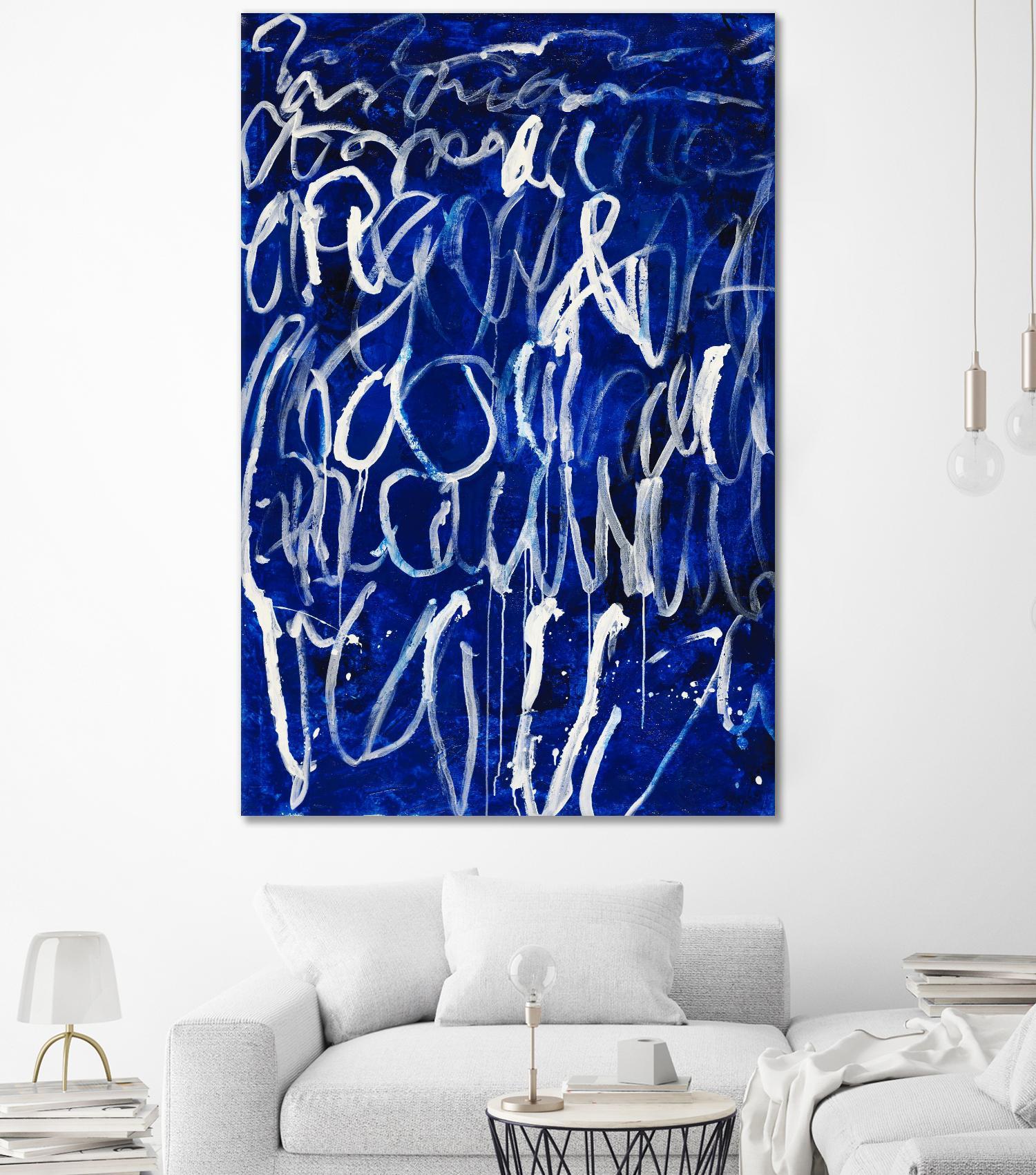 Prescription to Fame by Daleno Art on GIANT ART - blue abstract scribble