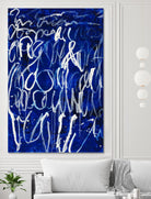 Prescription to Fame by Daleno Art on GIANT ART - blue abstract scribble