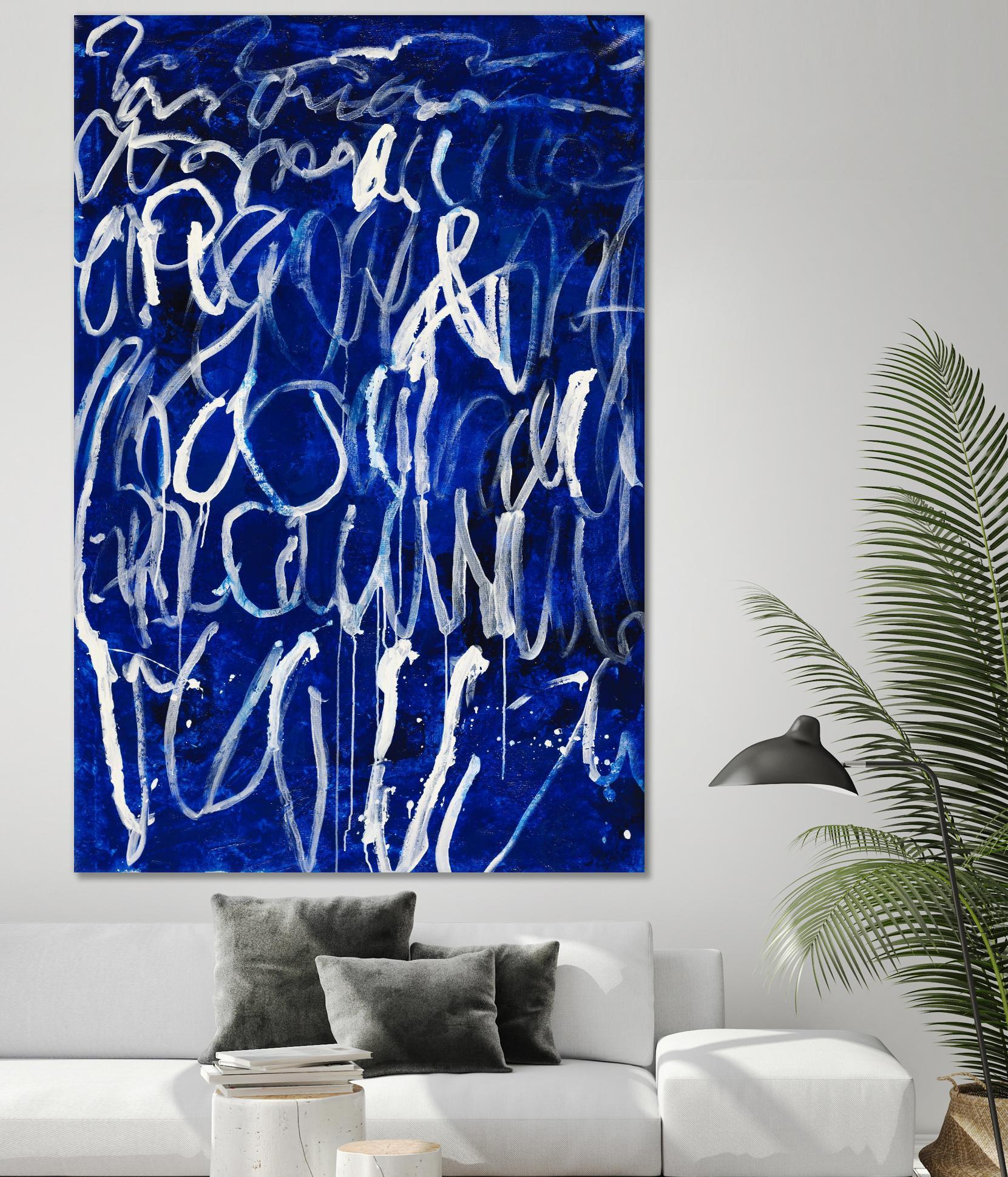 Prescription to Fame by Daleno Art on GIANT ART - blue abstract scribble