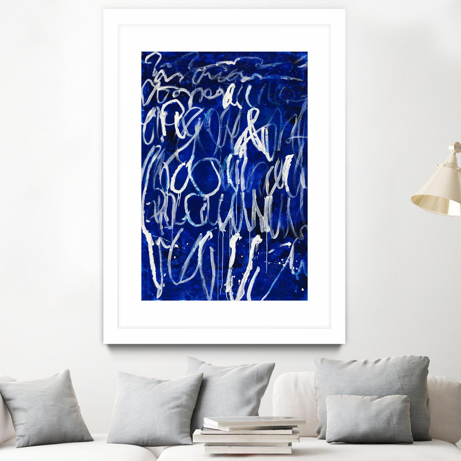 Prescription to Fame by Daleno Art on GIANT ART - blue abstract scribble