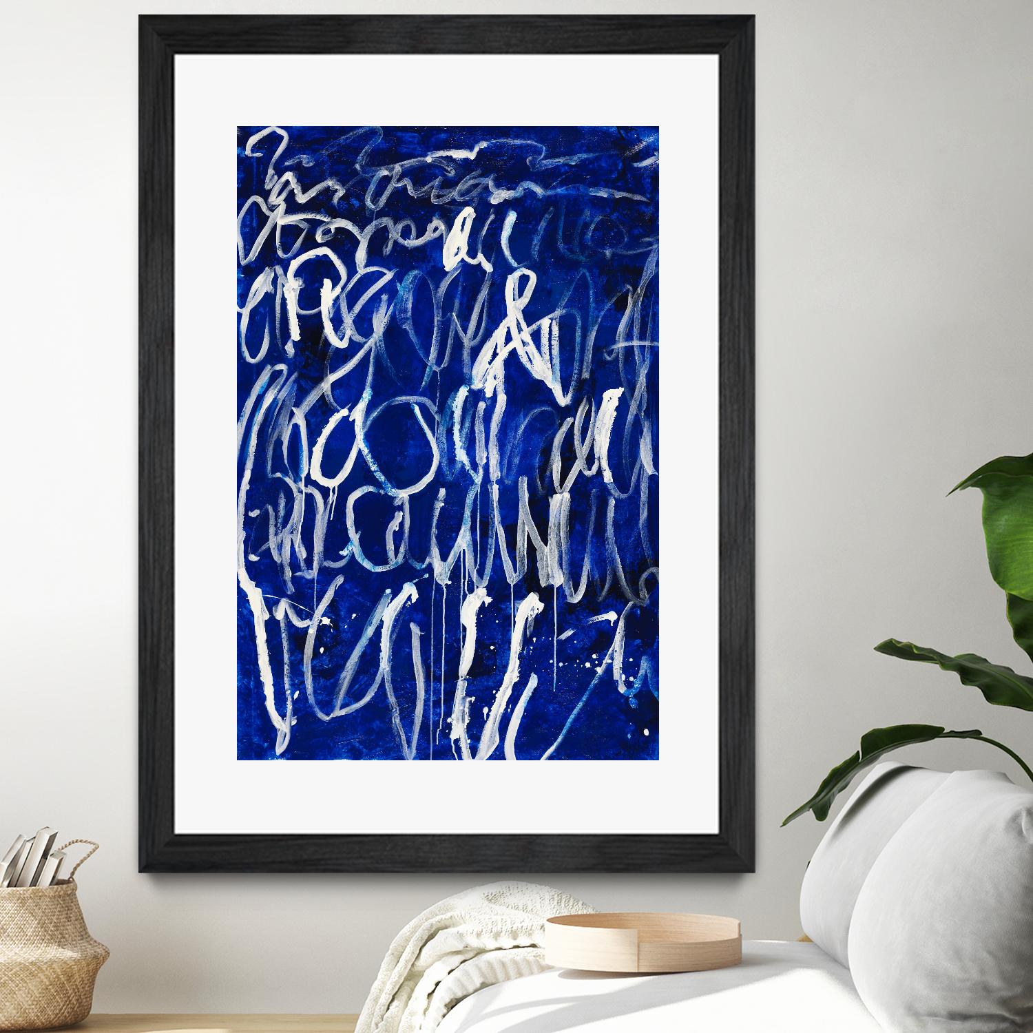 Prescription to Fame by Daleno Art on GIANT ART - blue abstract scribble