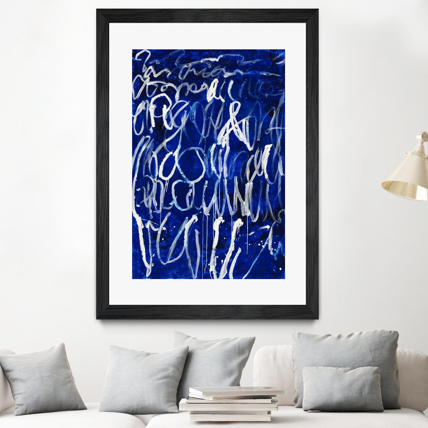 Prescription to Fame by Daleno Art on GIANT ART - blue abstract scribble
