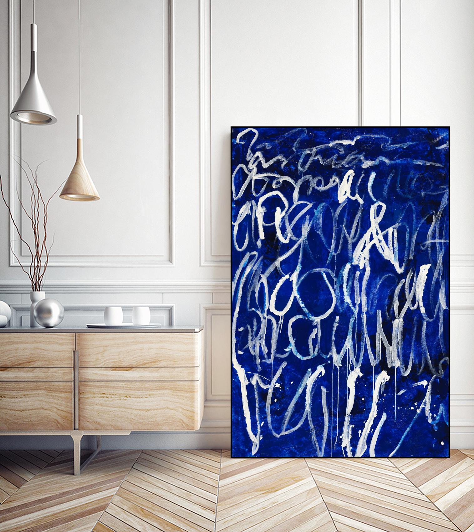 Prescription to Fame by Daleno Art on GIANT ART - blue abstract scribble