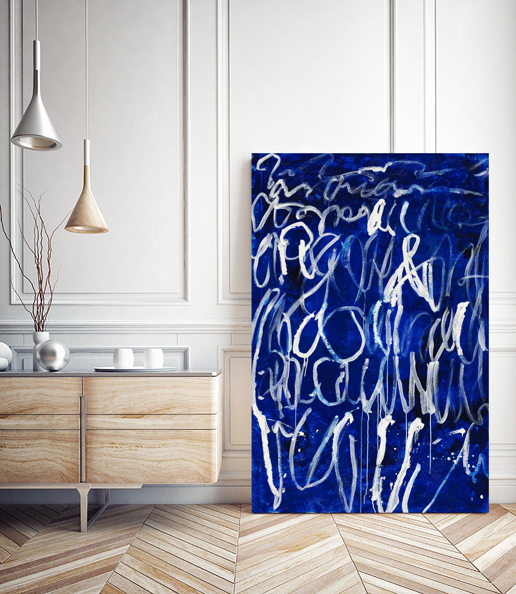 Prescription to Fame by Daleno Art on GIANT ART - blue abstract scribble
