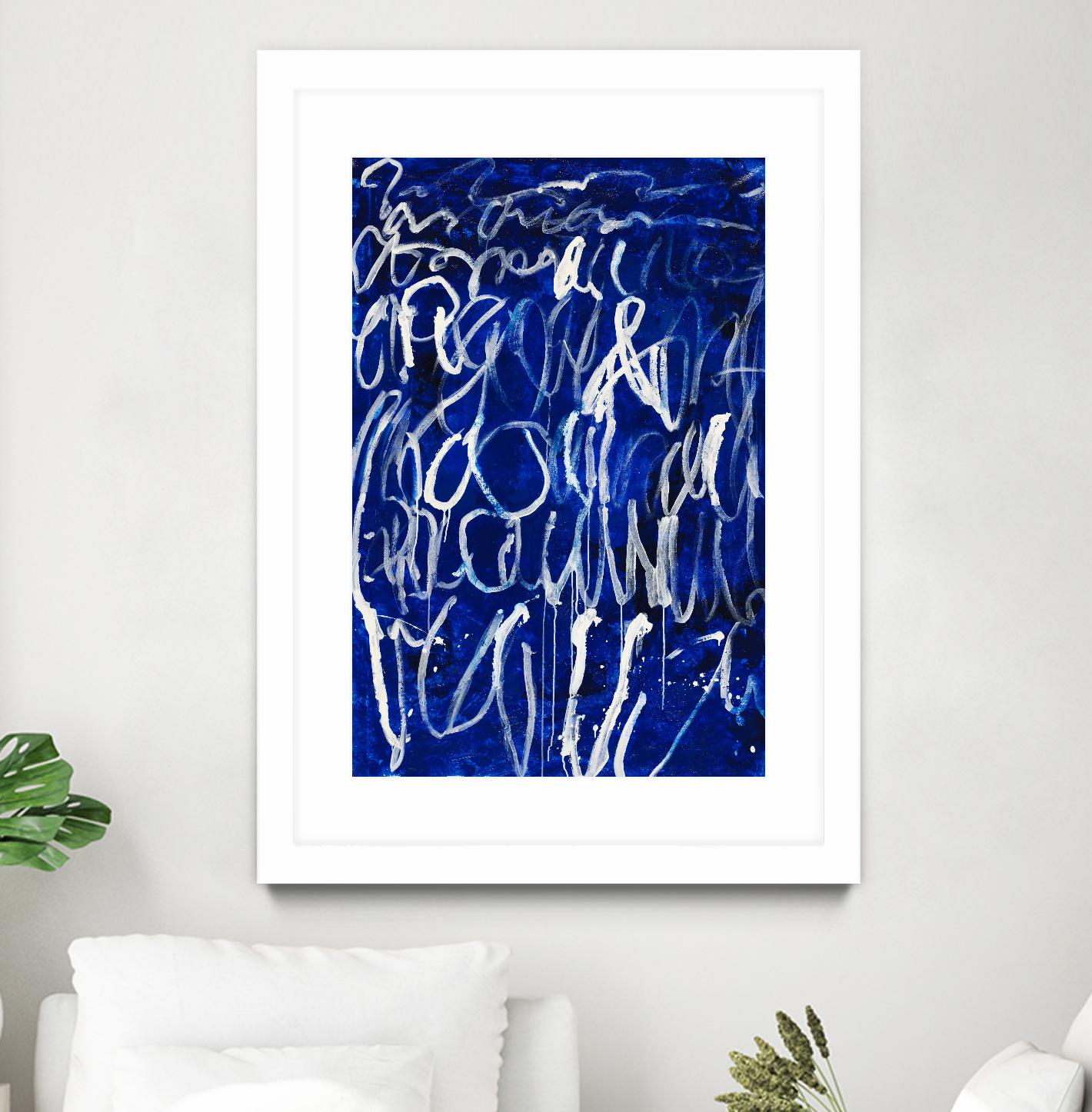 Prescription to Fame by Daleno Art on GIANT ART - blue abstract scribble