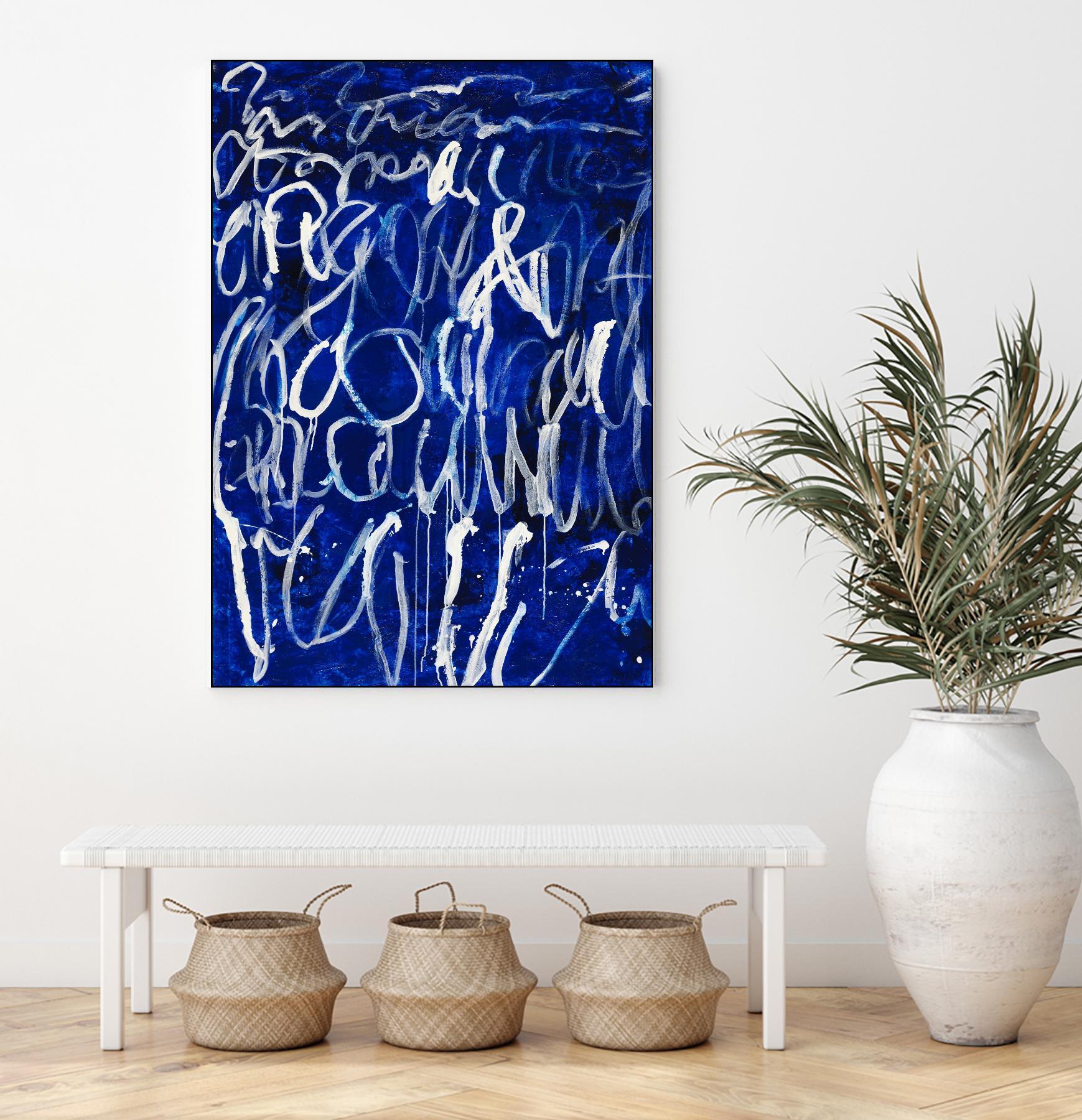 Prescription to Fame by Daleno Art on GIANT ART - blue abstract scribble