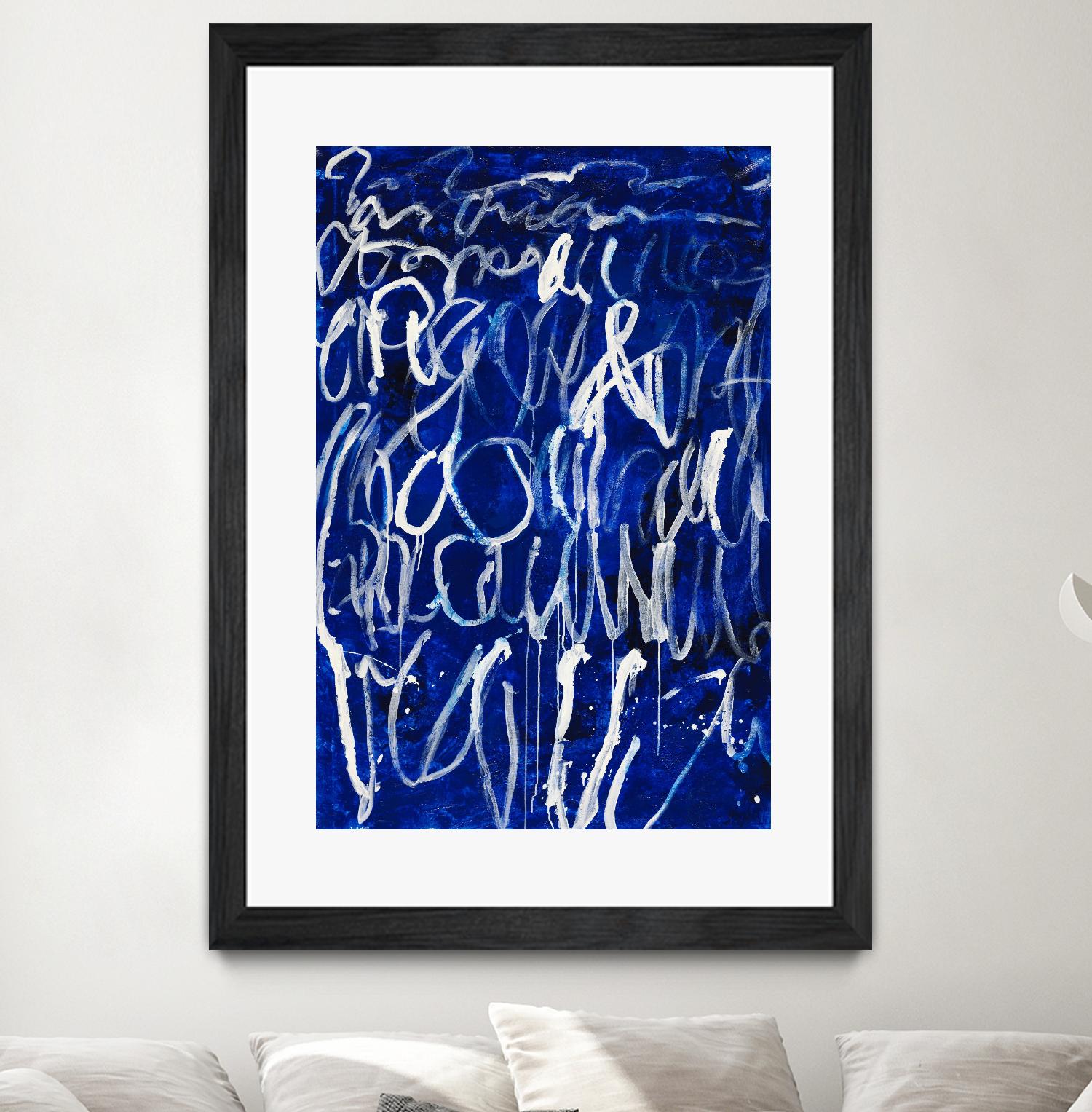 Prescription to Fame by Daleno Art on GIANT ART - blue abstract scribble
