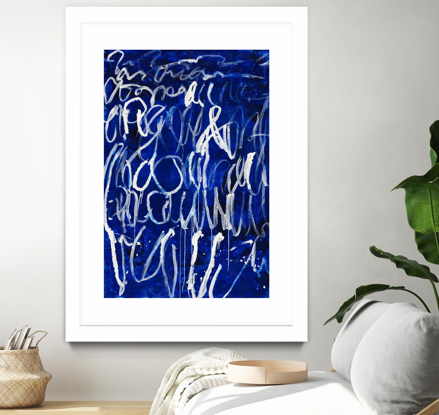 Prescription to Fame by Daleno Art on GIANT ART - blue abstract scribble
