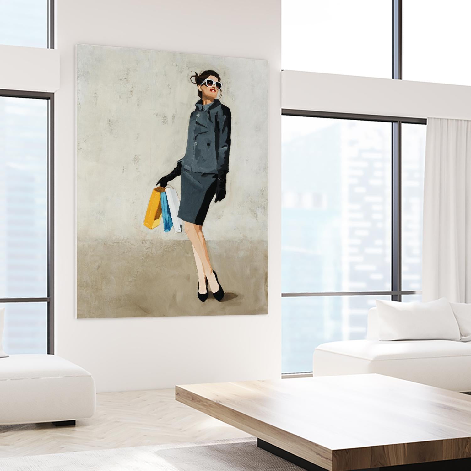 Cosmopolitan by Daleno Art on GIANT ART - blue abstract figure