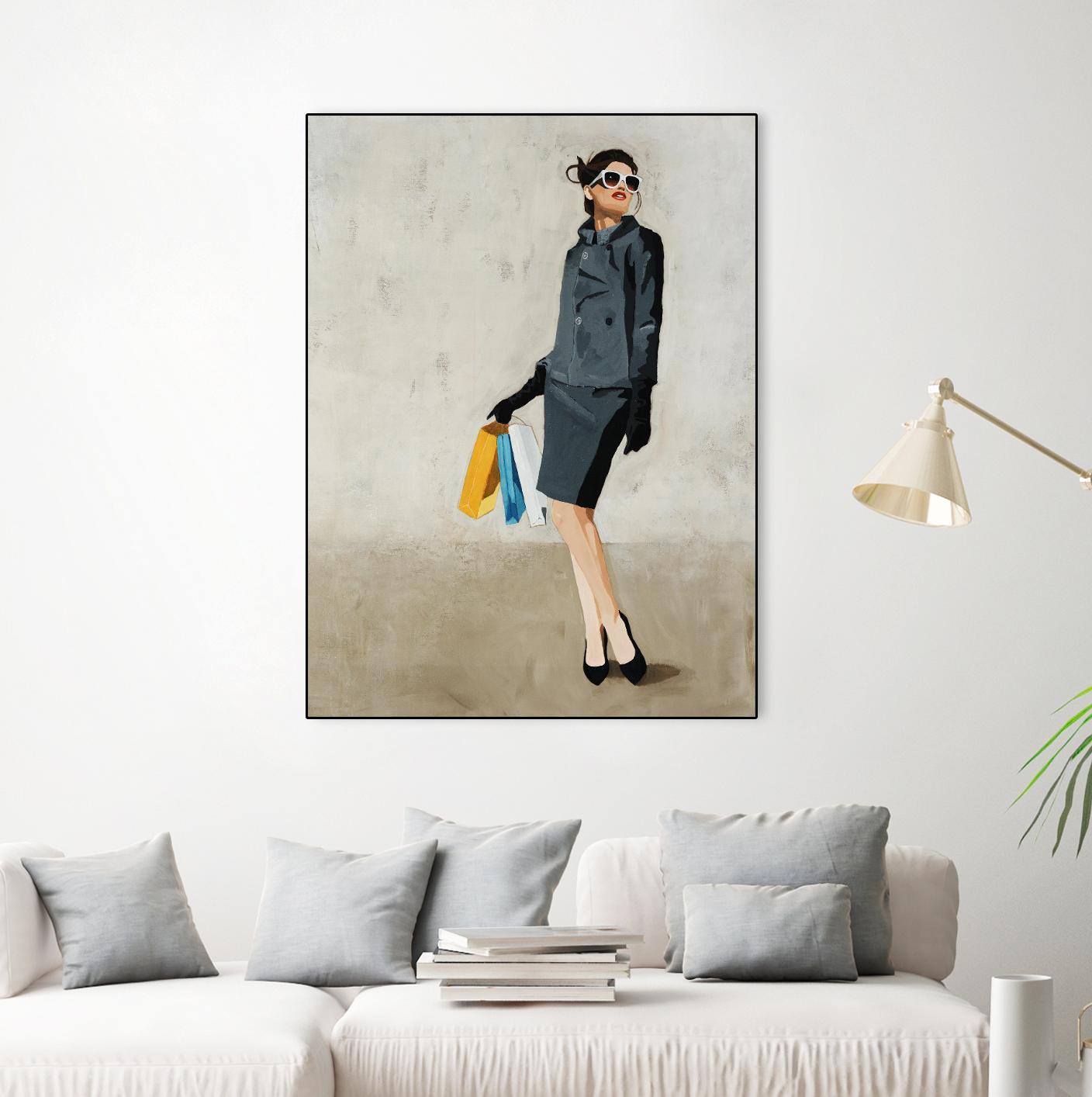 Cosmopolitan by Daleno Art on GIANT ART - blue abstract figure