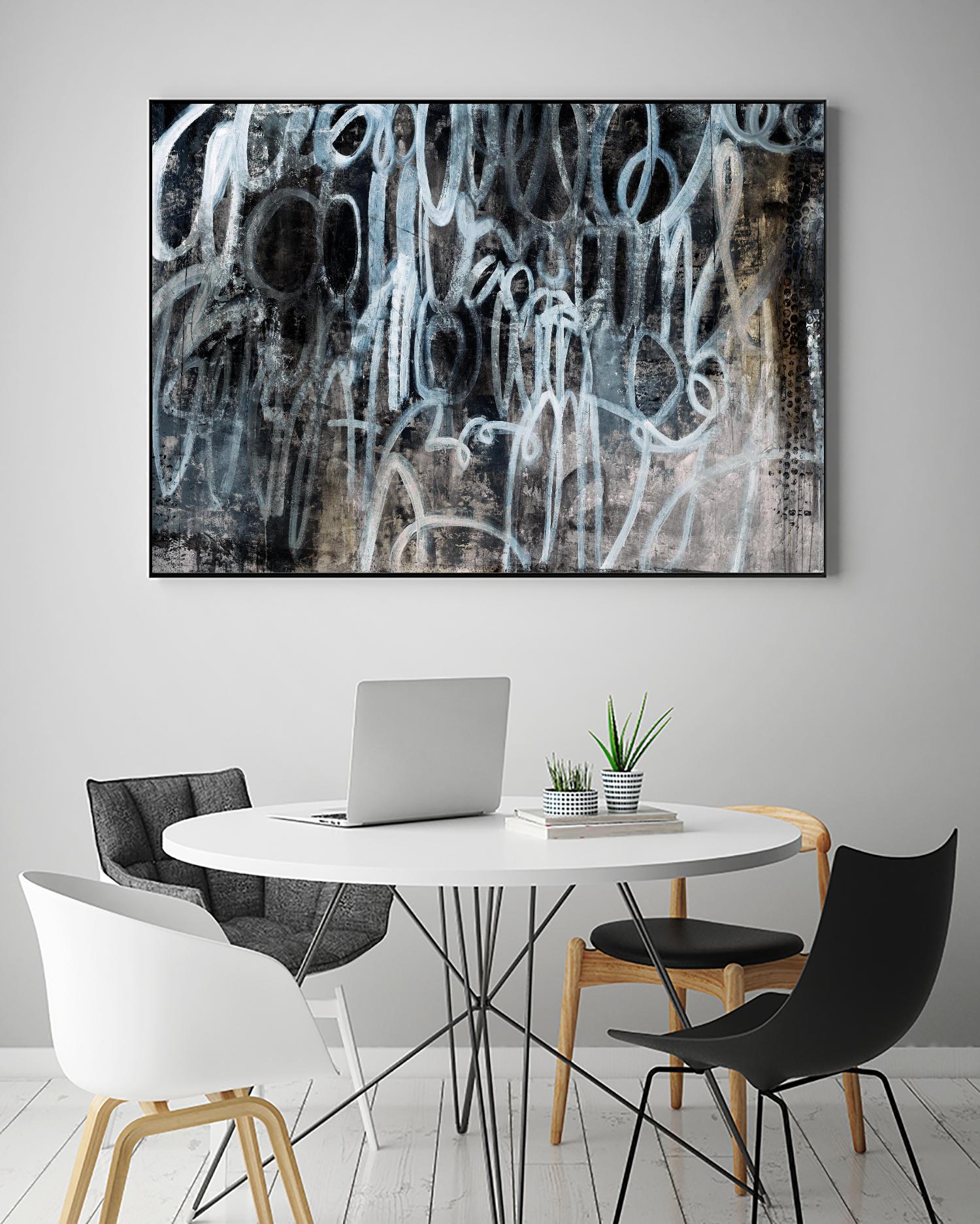 Skip the Small Talk by Daleno Art on GIANT ART - white abstract