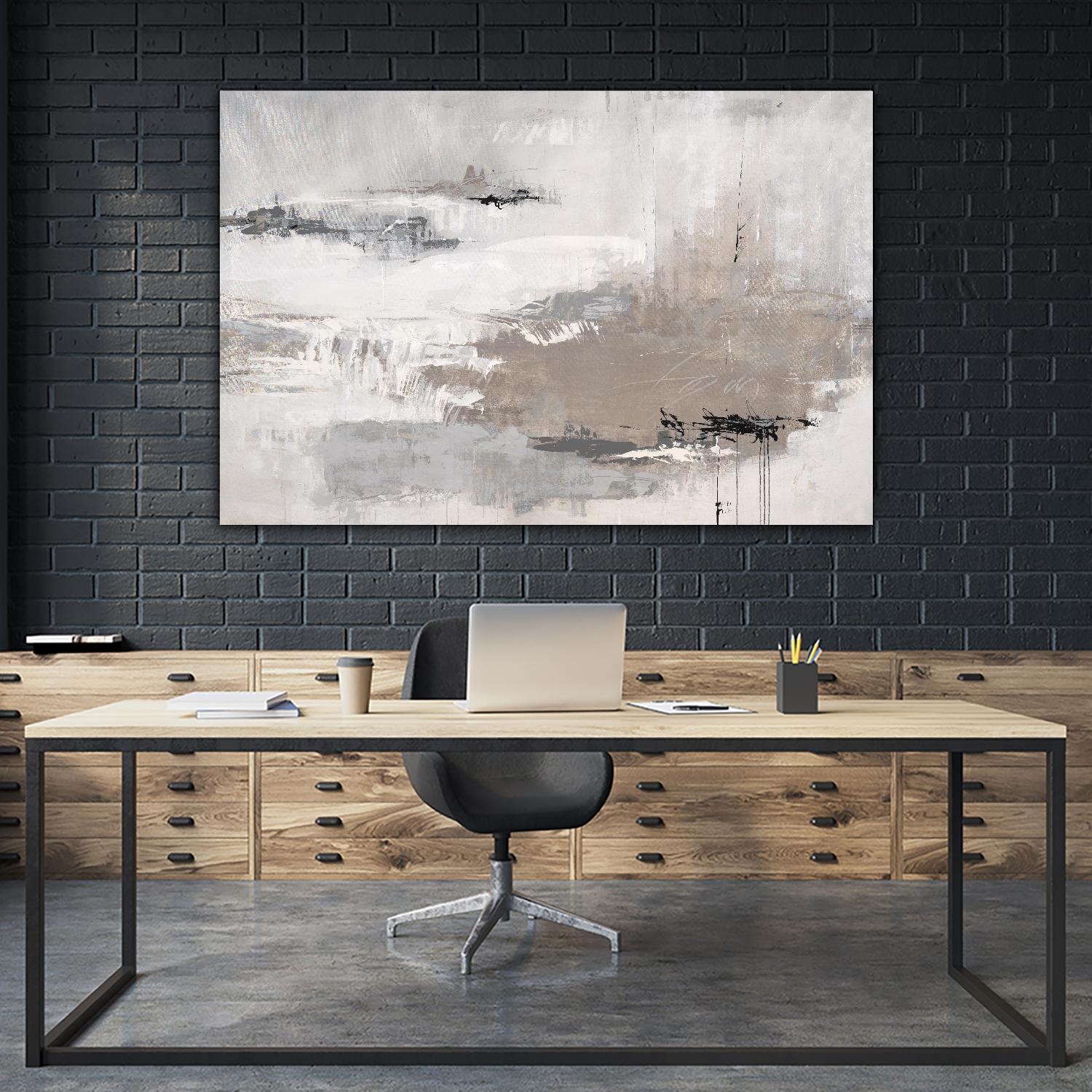 Houston is Calling by Daleno Art on GIANT ART - white abstract abstrait