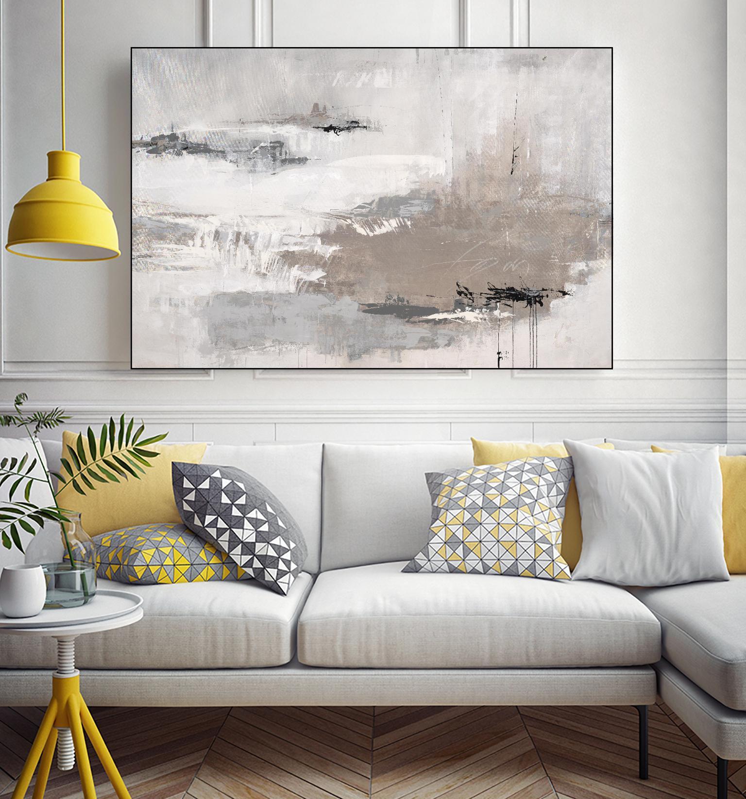 Houston is Calling by Daleno Art on GIANT ART - white abstract abstrait