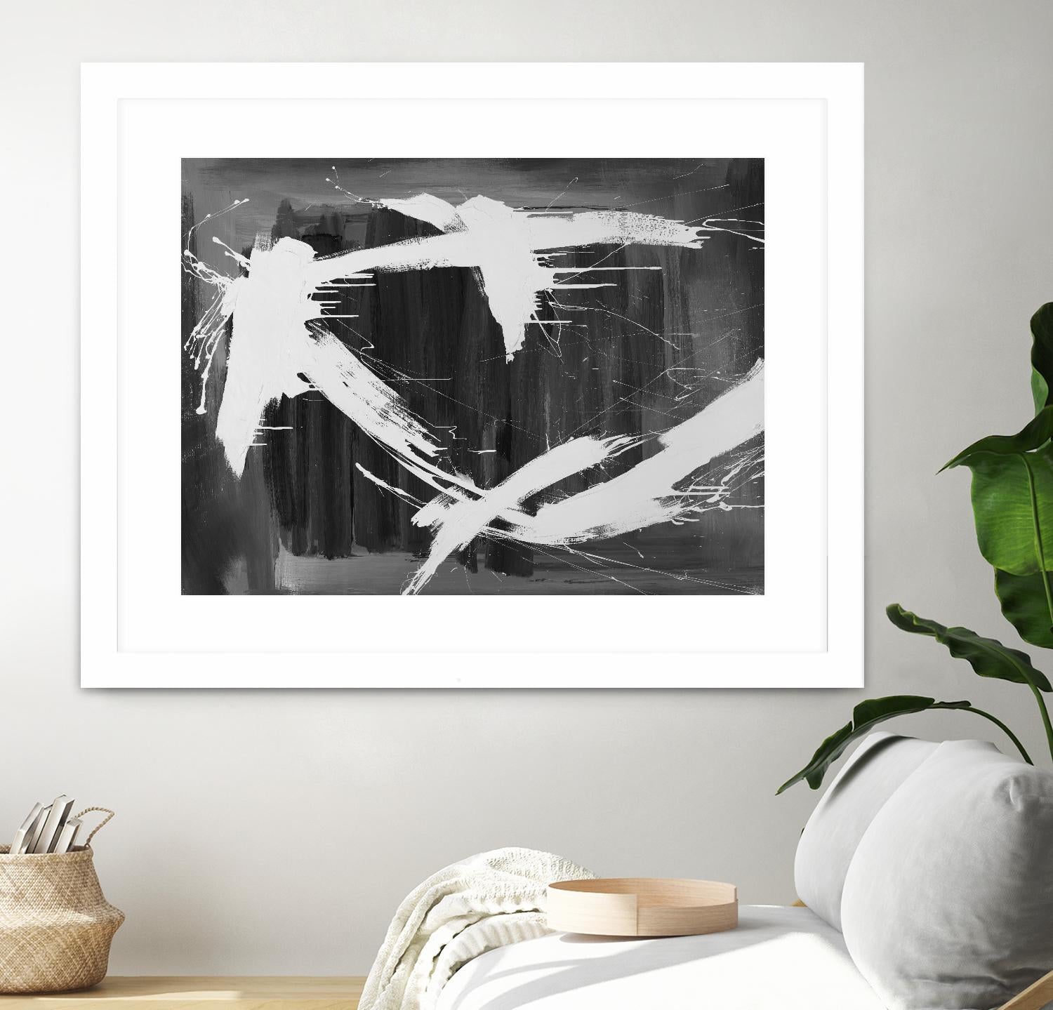 Stun Gun by Daleno Art on GIANT ART - grey  black & white abstract