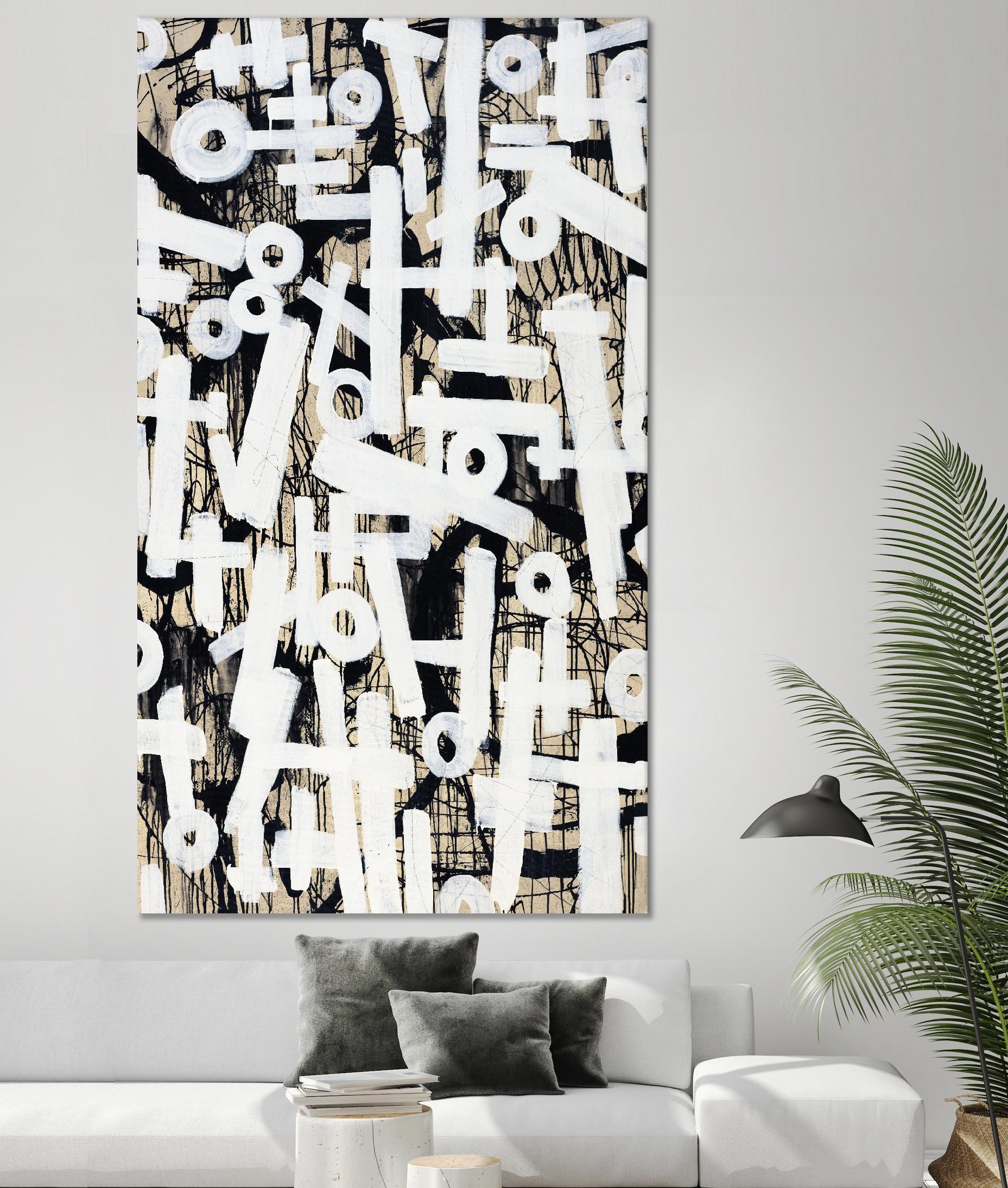 Strapped I by Daleno Art on GIANT ART - beige abstract abstrait