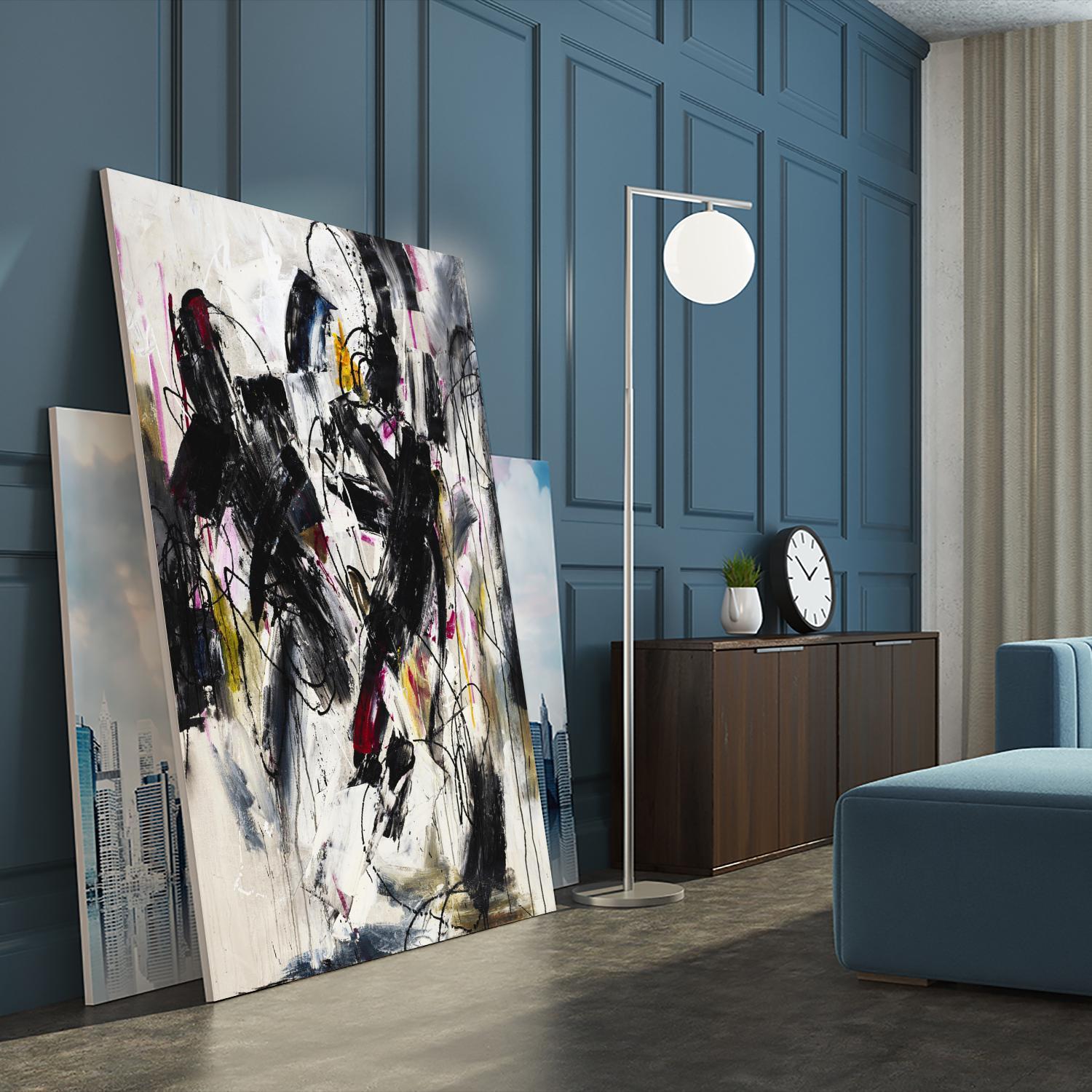 Cliff Divers by Daleno Art on GIANT ART - red abstract abstrait