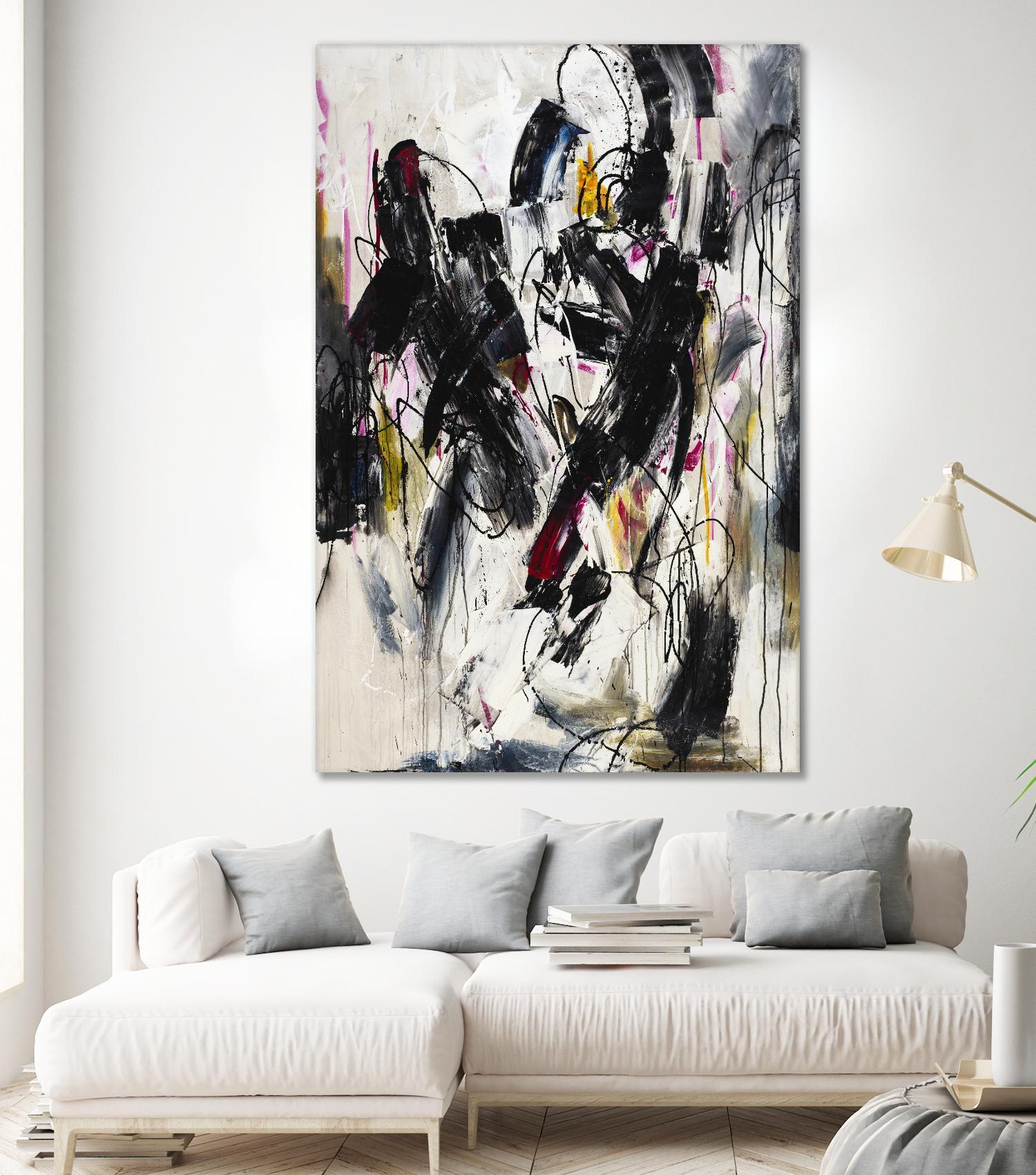 Cliff Divers by Daleno Art on GIANT ART - red abstract abstrait