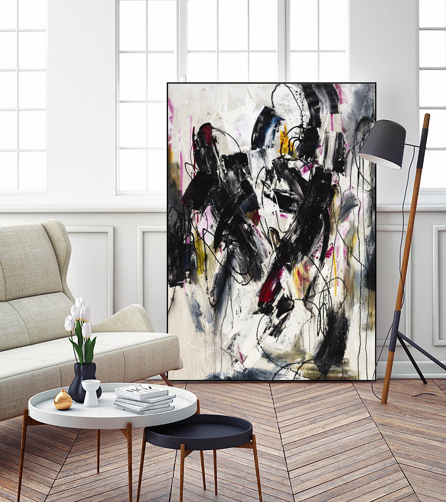 Cliff Divers by Daleno Art on GIANT ART - red abstract abstrait