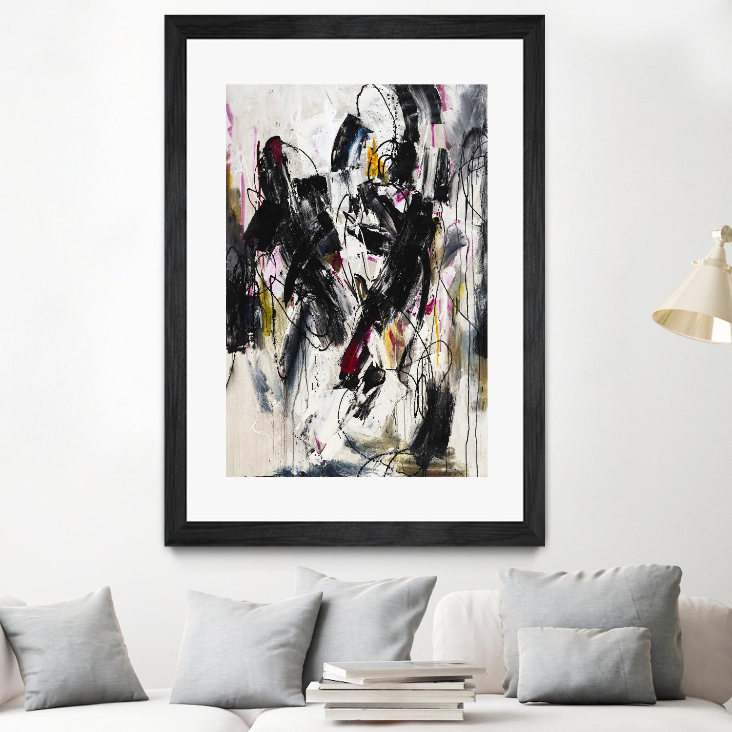 Cliff Divers by Daleno Art on GIANT ART - red abstract abstrait