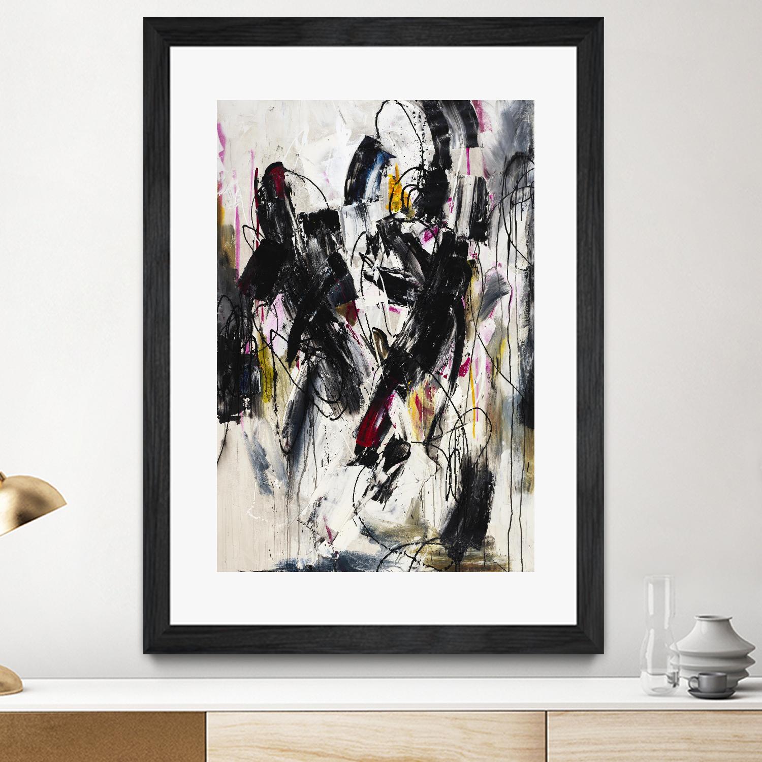 Cliff Divers by Daleno Art on GIANT ART - red abstract abstrait