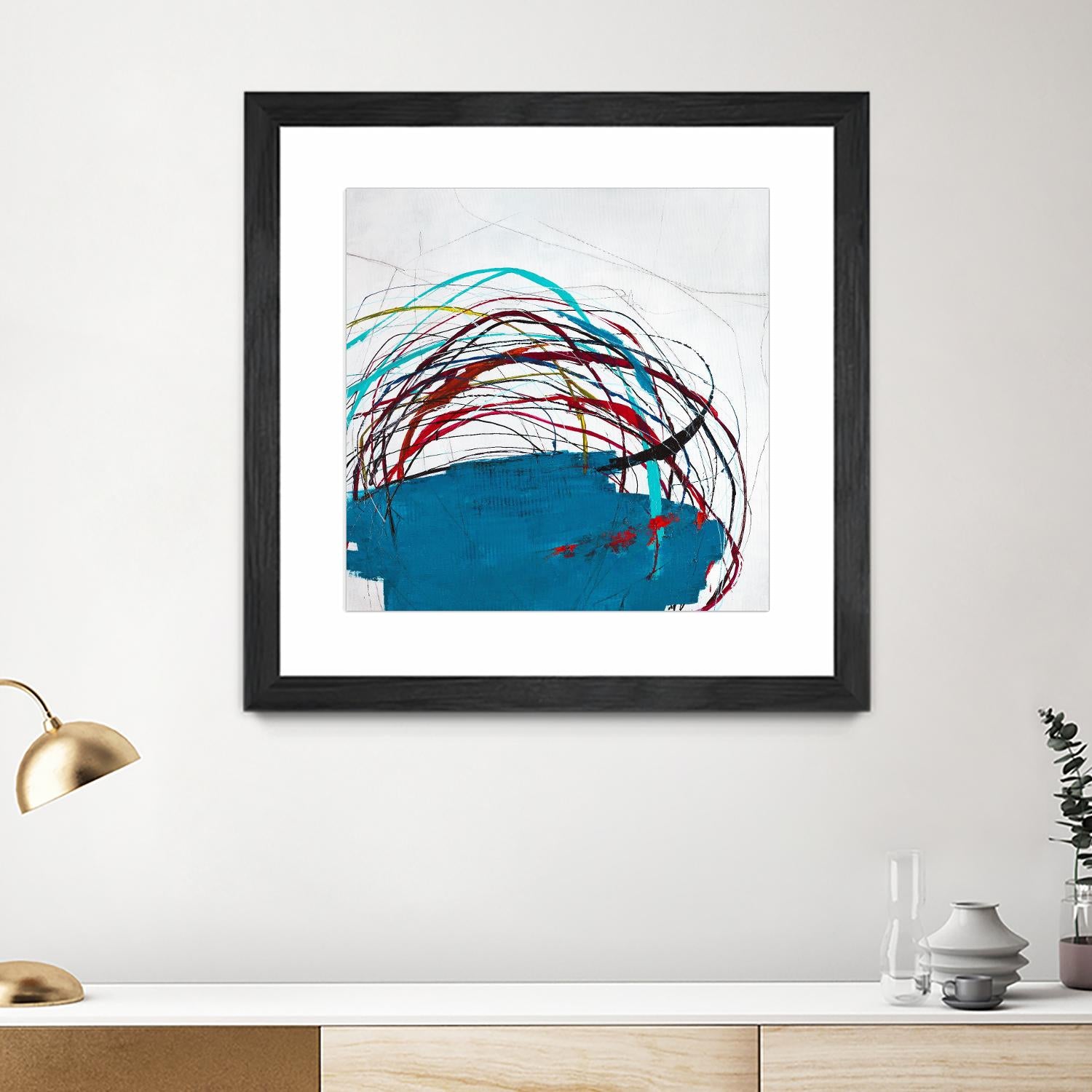 Thimble and Twine by Daleno Art on GIANT ART - red abstract abstrait