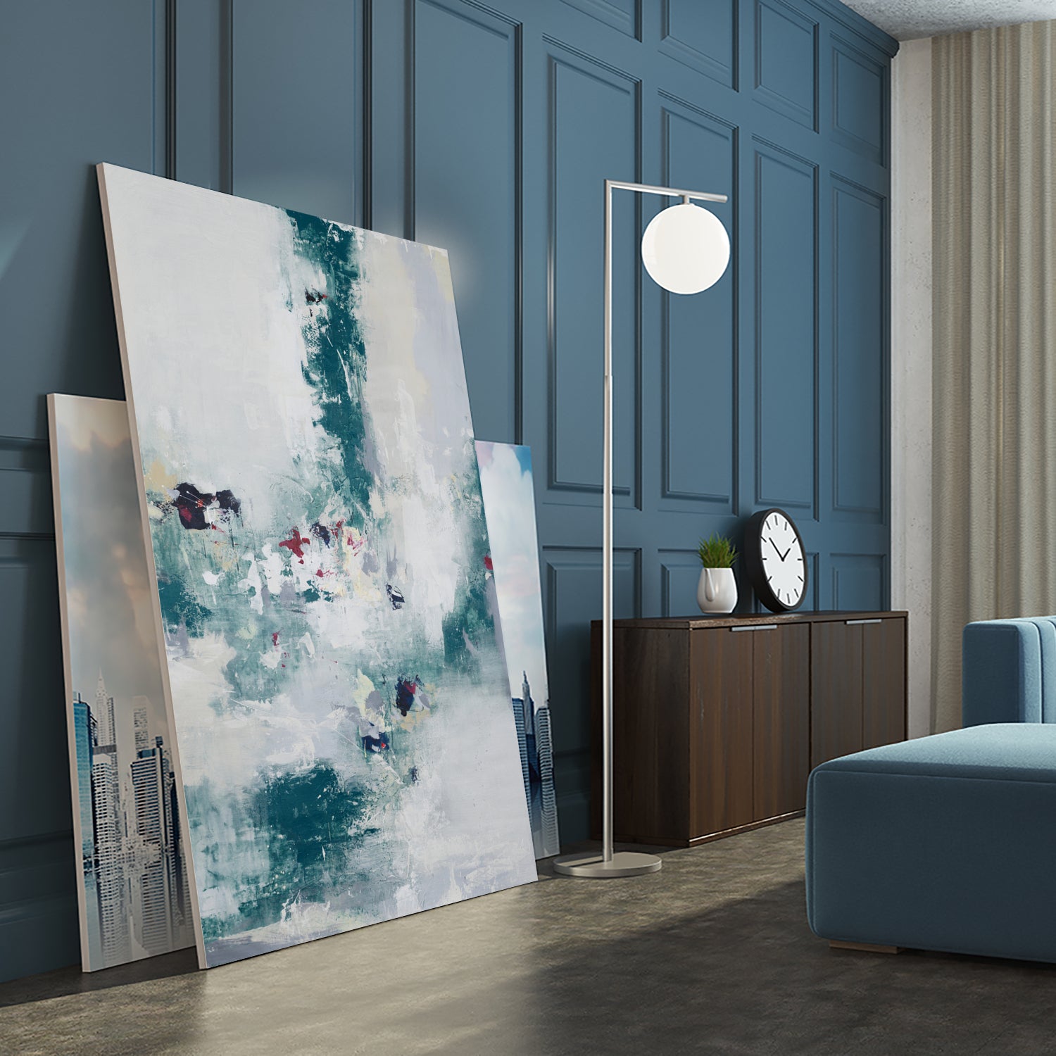 Awakened By A Dream I by Daleno Art on GIANT ART - blue abstract