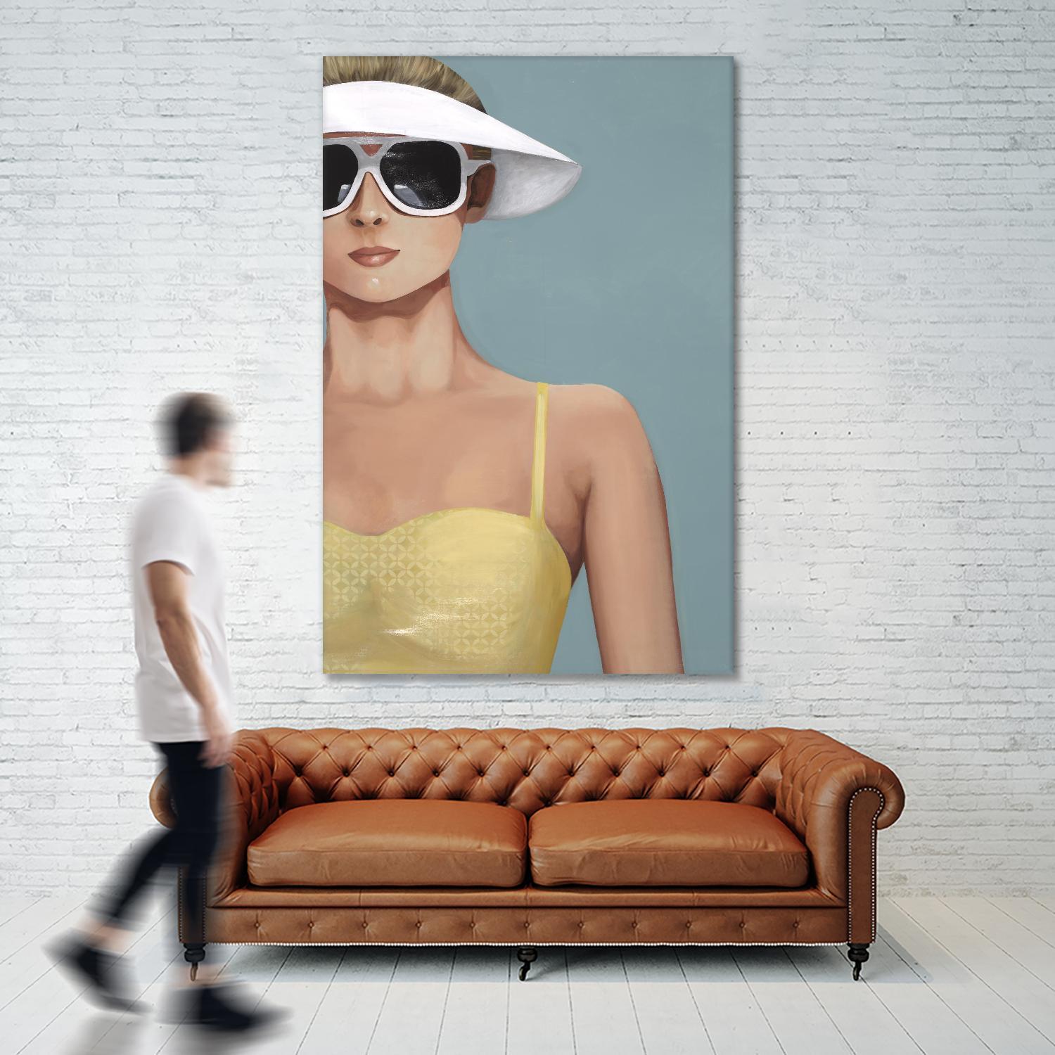 Glamour Rays by Daleno Art on GIANT ART - beige abstract figure