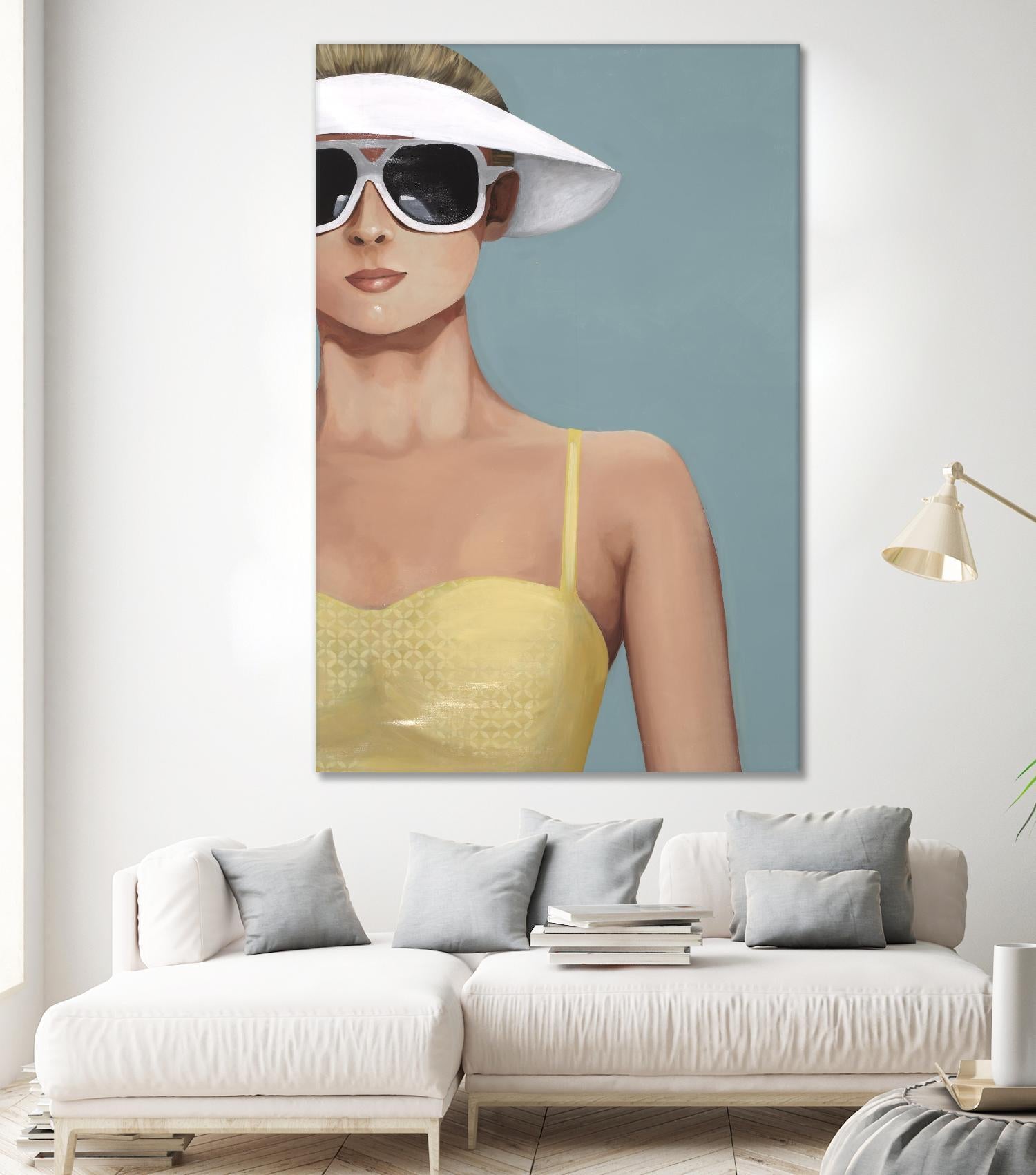 Glamour Rays by Daleno Art on GIANT ART - beige abstract figure