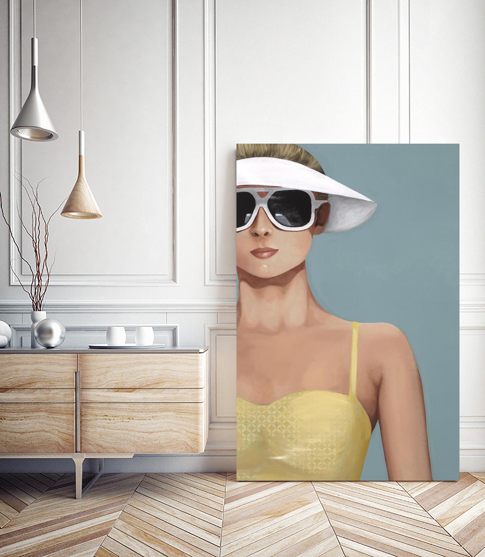 Glamour Rays by Daleno Art on GIANT ART - beige figurative figure