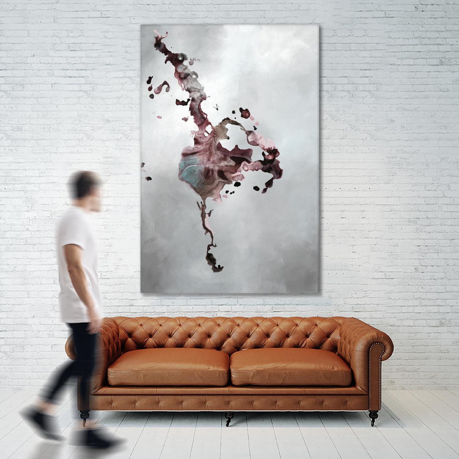 Welcomed Disturbance II by Daleno Art on GIANT ART - pink  abstract abstrait