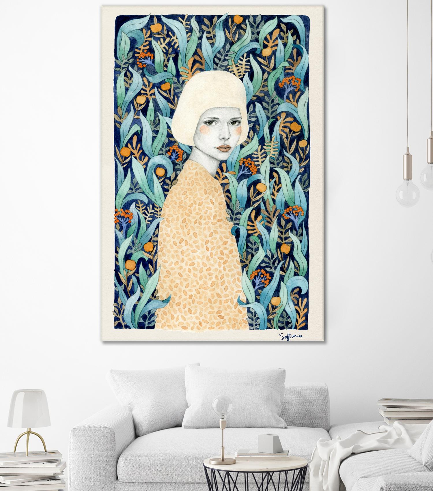 Emilia by Sofia Bonati on GIANT ART - green men and women