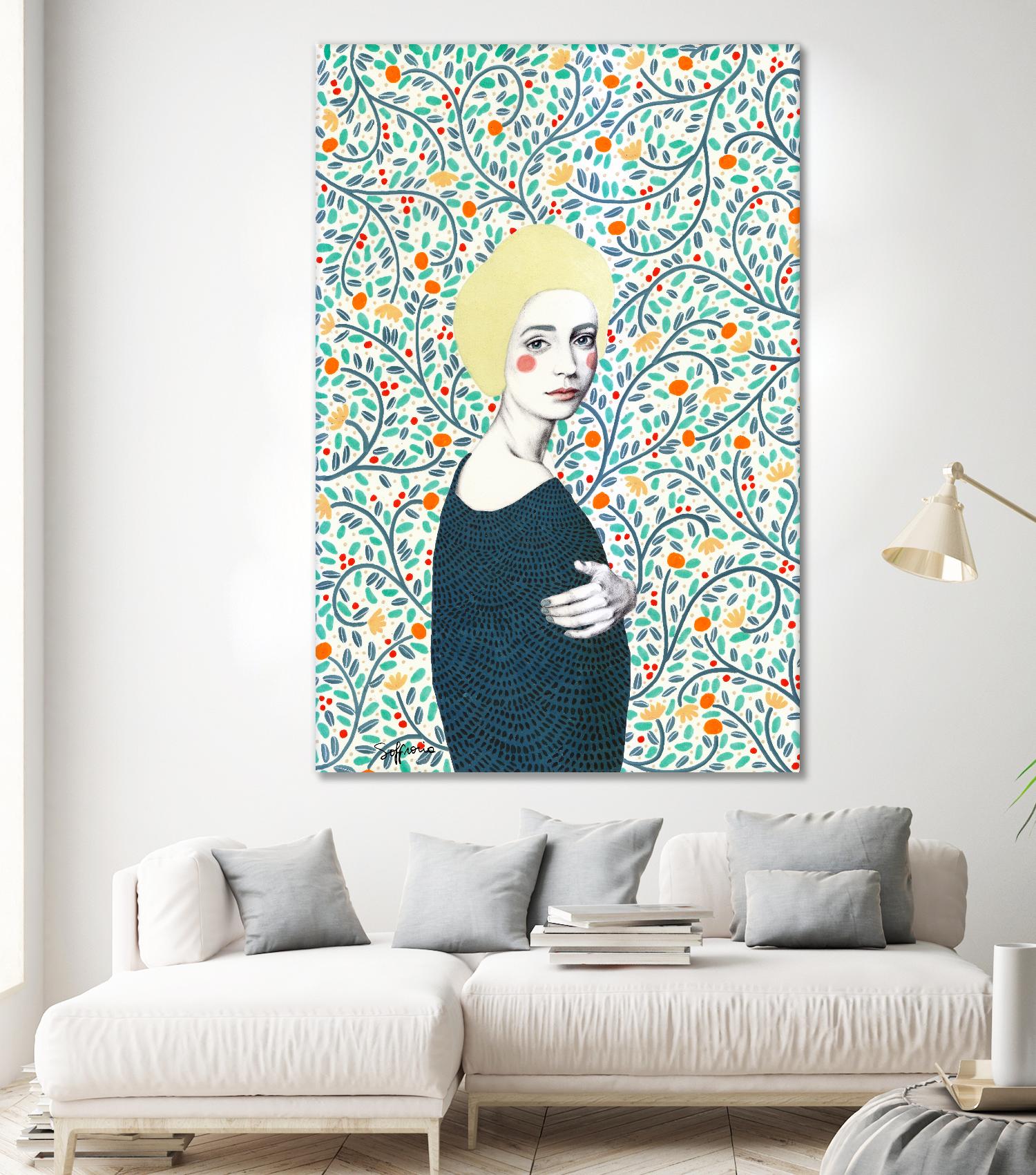 Helena by Sofia Bonati on GIANT ART - yellow men and women