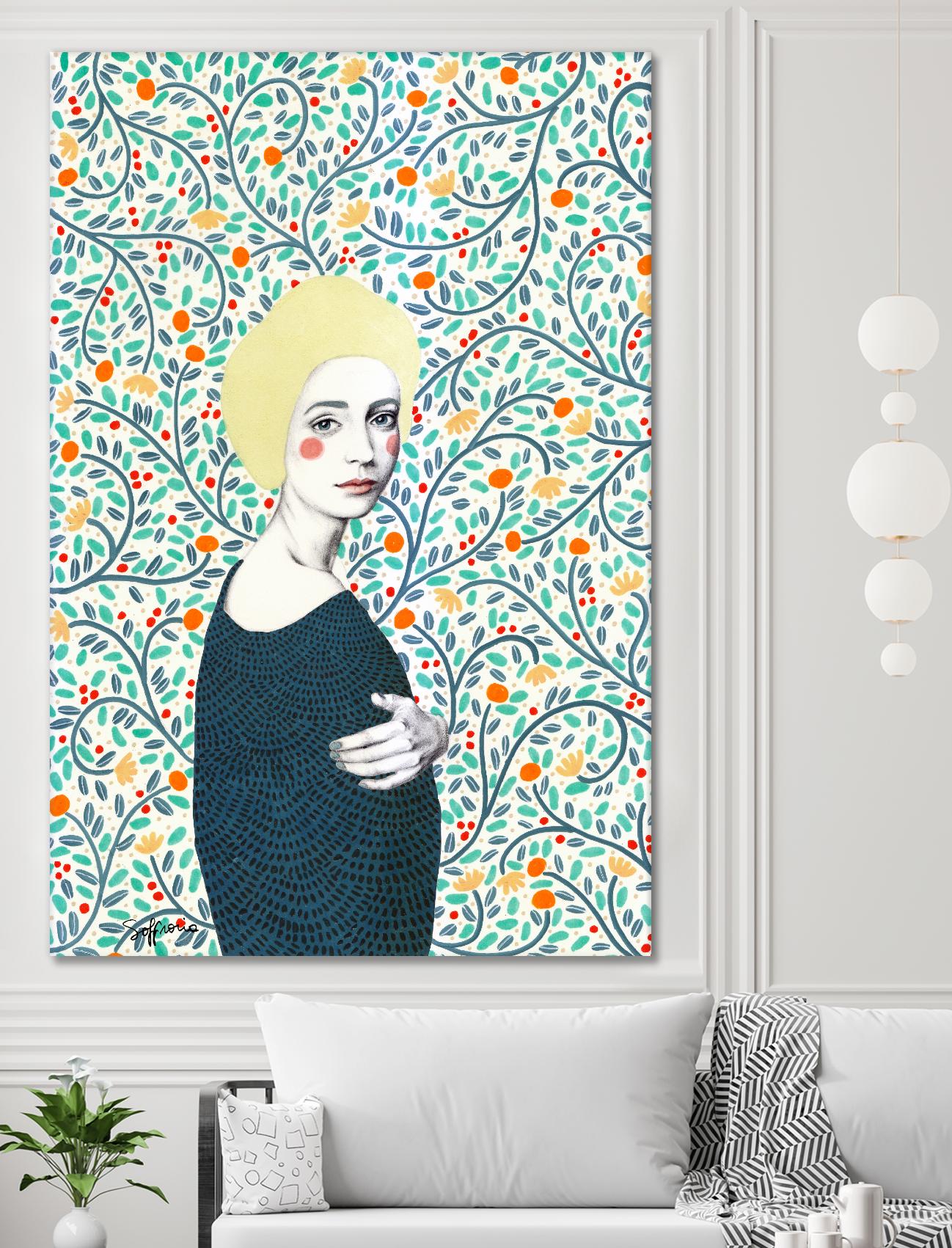 Helena by Sofia Bonati on GIANT ART - yellow men and women