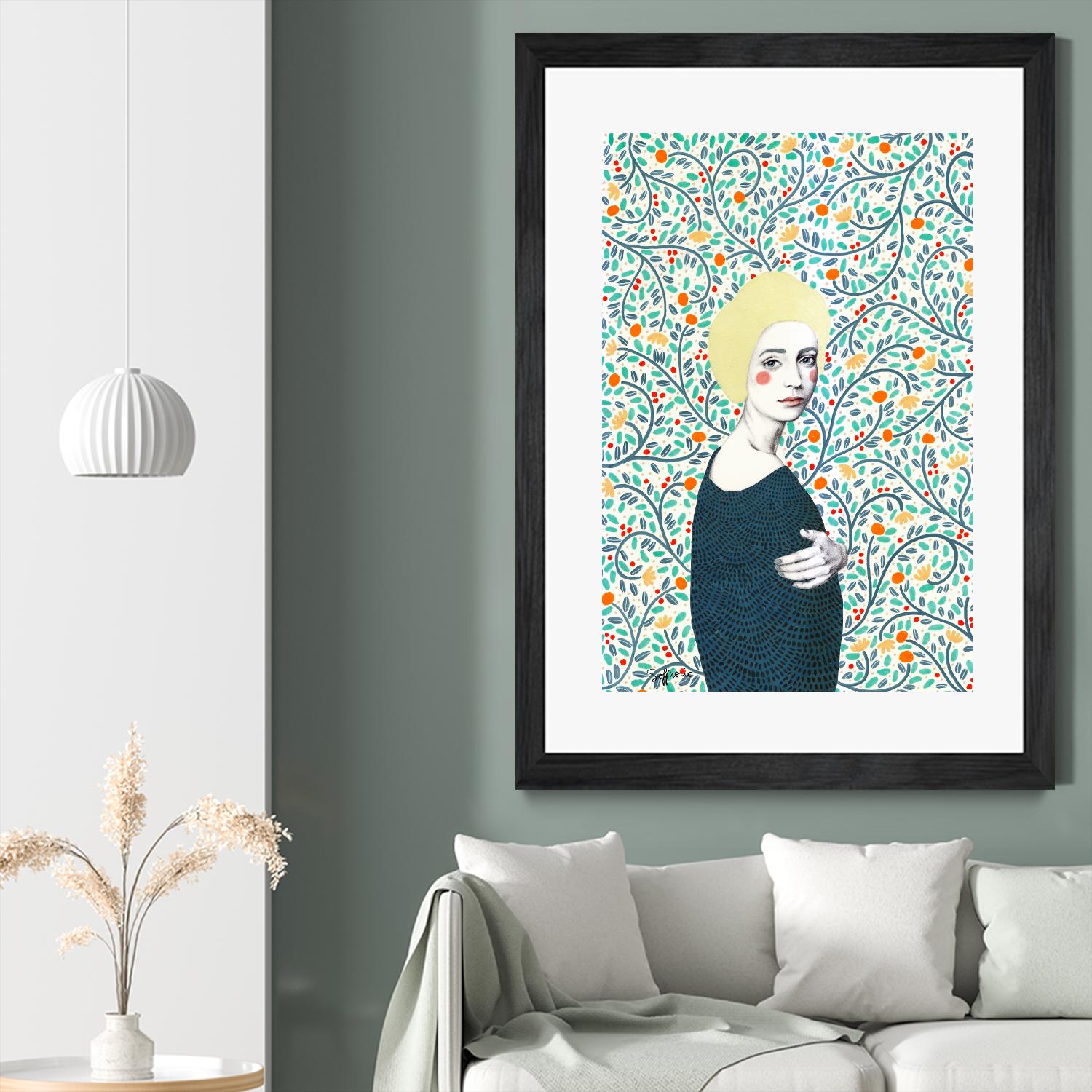 Helena by Sofia Bonati on GIANT ART - yellow men and women