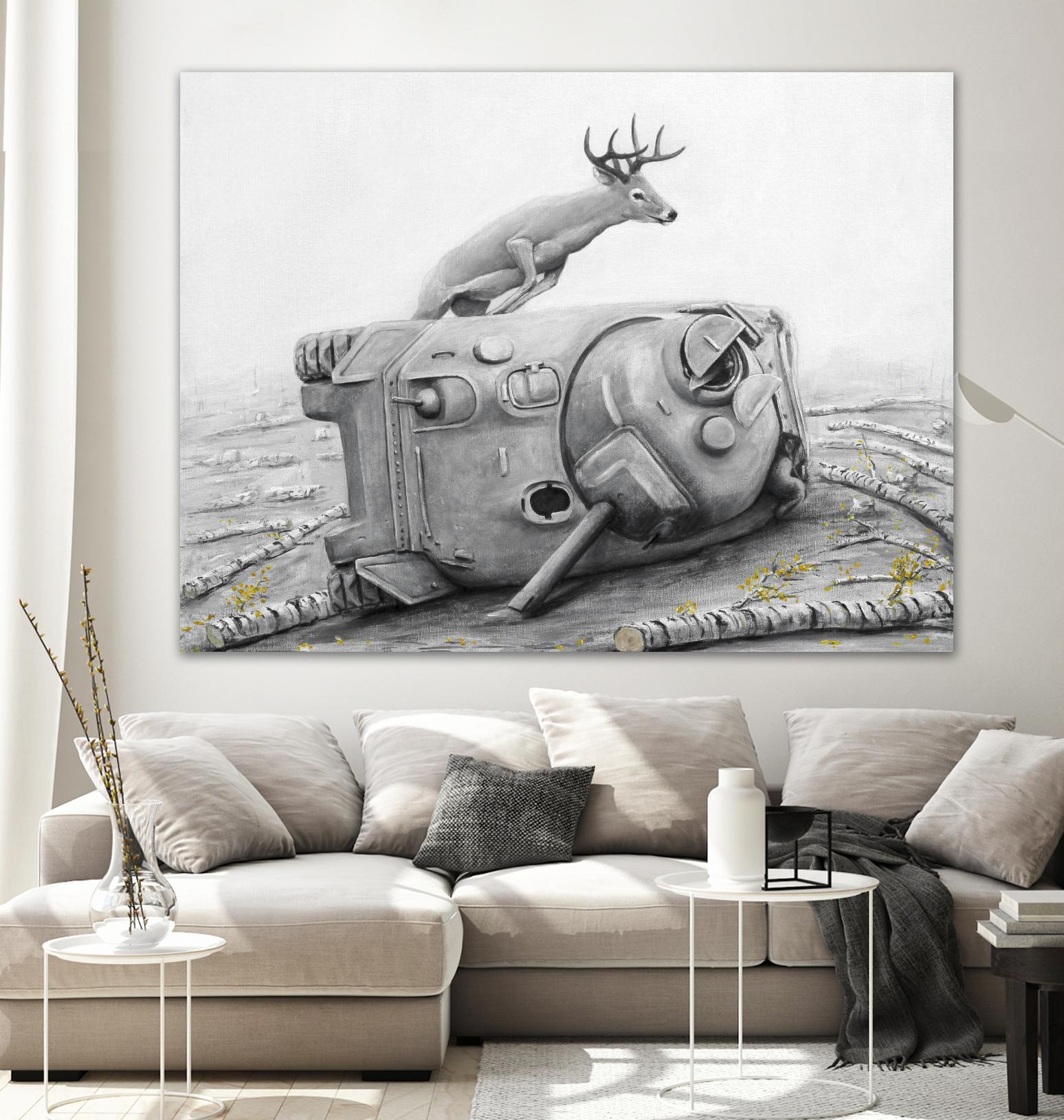 Artaud Deer by Ruben Carrasco on GIANT ART - black animals