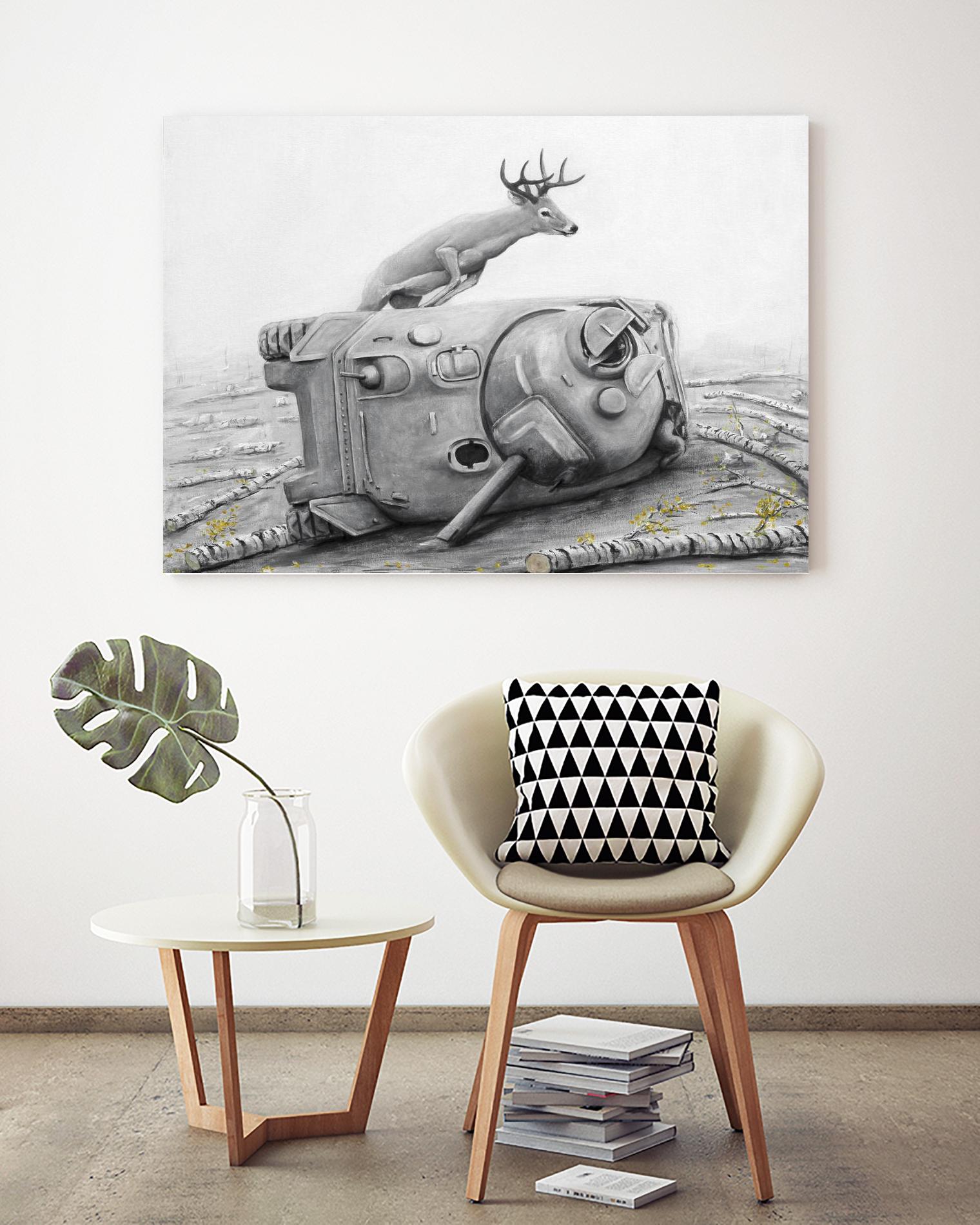 Artaud Deer by Ruben Carrasco on GIANT ART - black animals