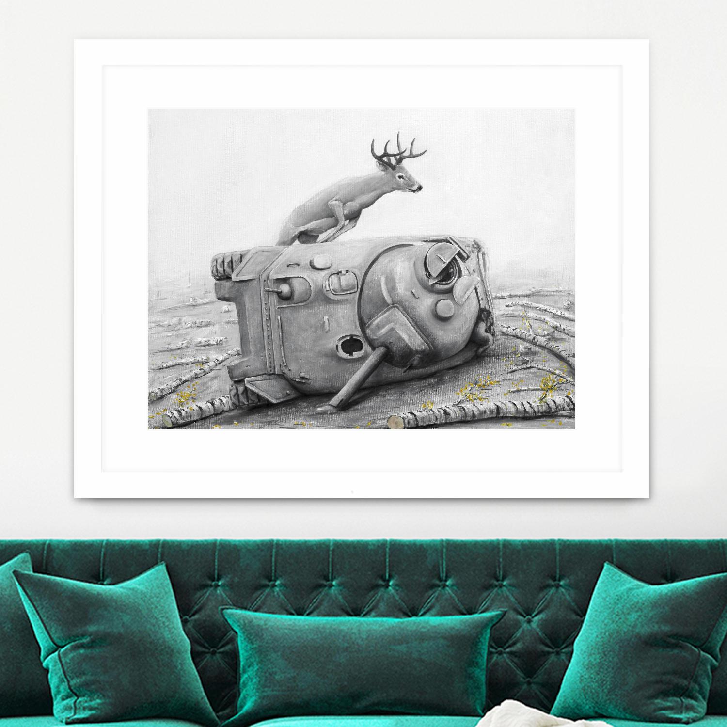 Artaud Deer by Ruben Carrasco on GIANT ART - black animals