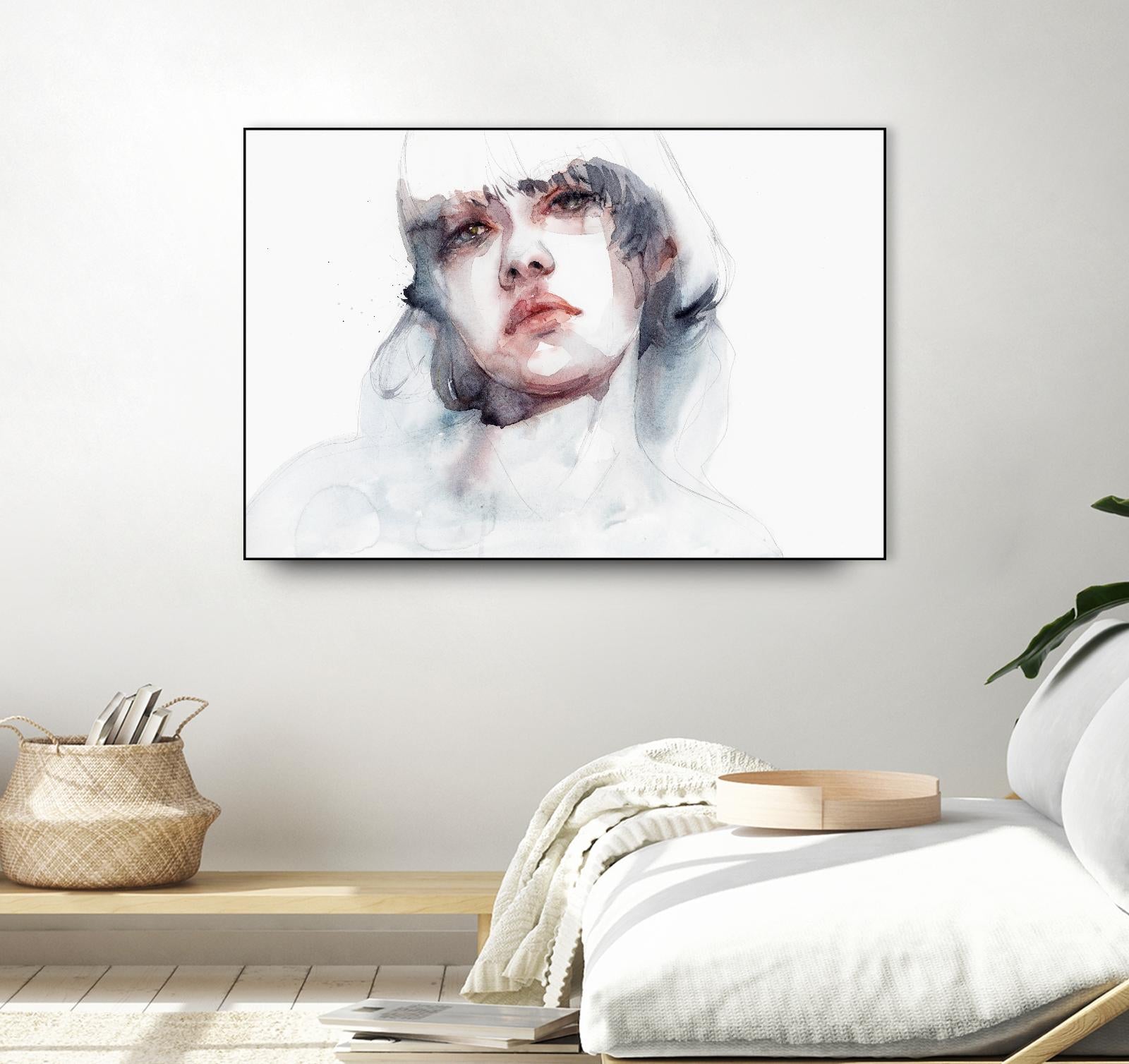 Marmo by Agnes Cecile on GIANT ART - pink watercolour lips