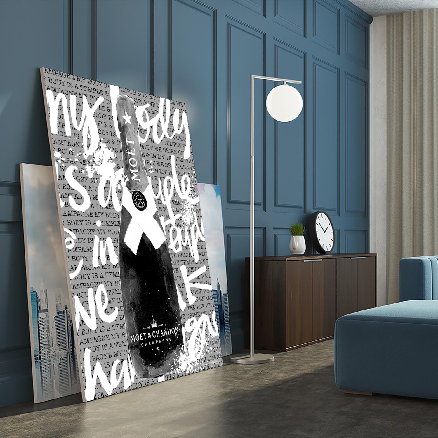 Monochrome Moet Chandon by Mercedes Lopez Charro on GIANT ART