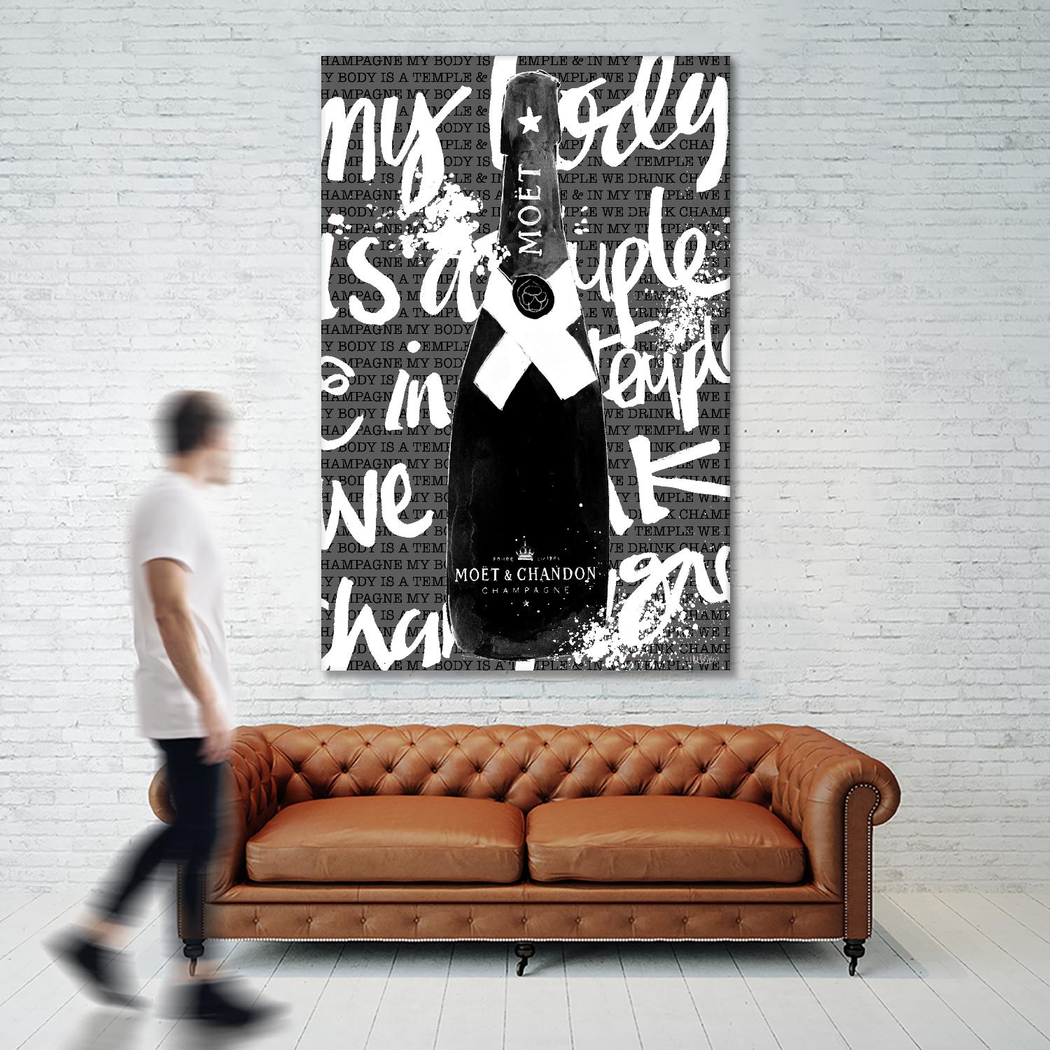 Monochrome Moet Chandon by Mercedes Lopez Charro on GIANT ART