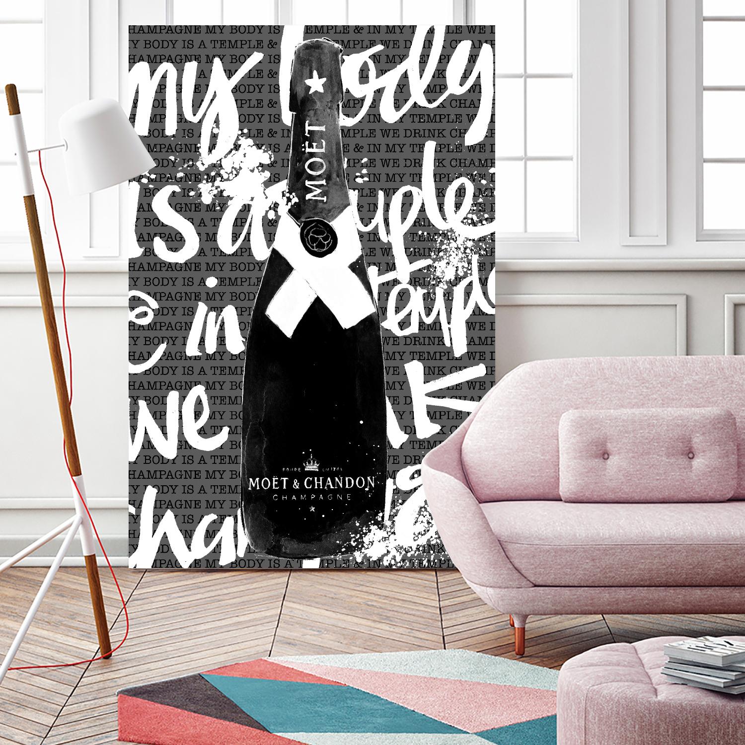 Monochrome Moet Chandon by Mercedes Lopez Charro on GIANT ART