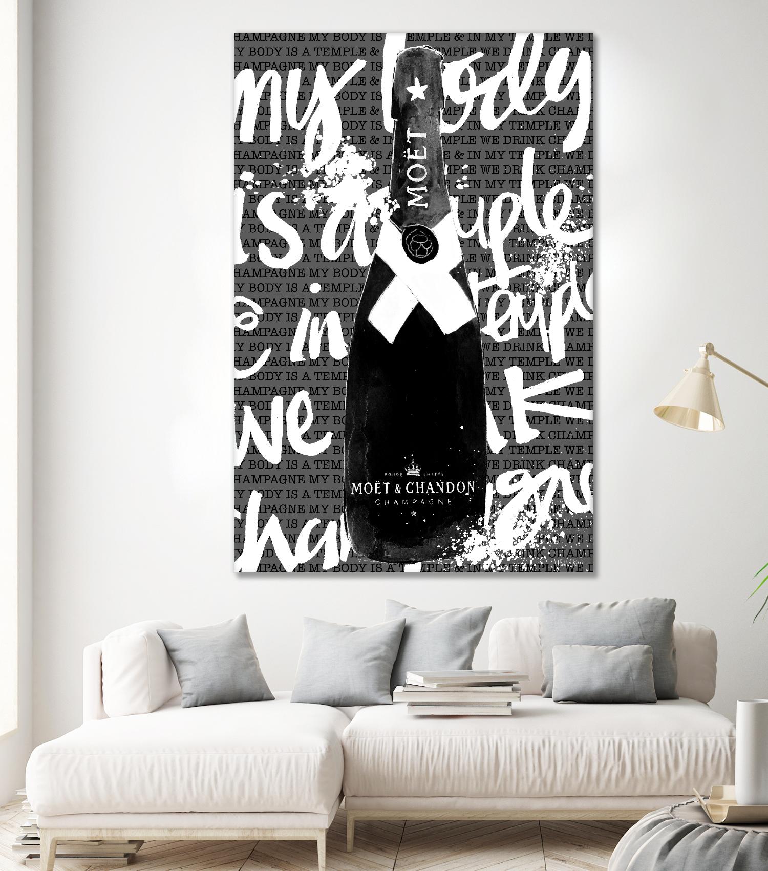 Monochrome Moet Chandon by Mercedes Lopez Charro on GIANT ART