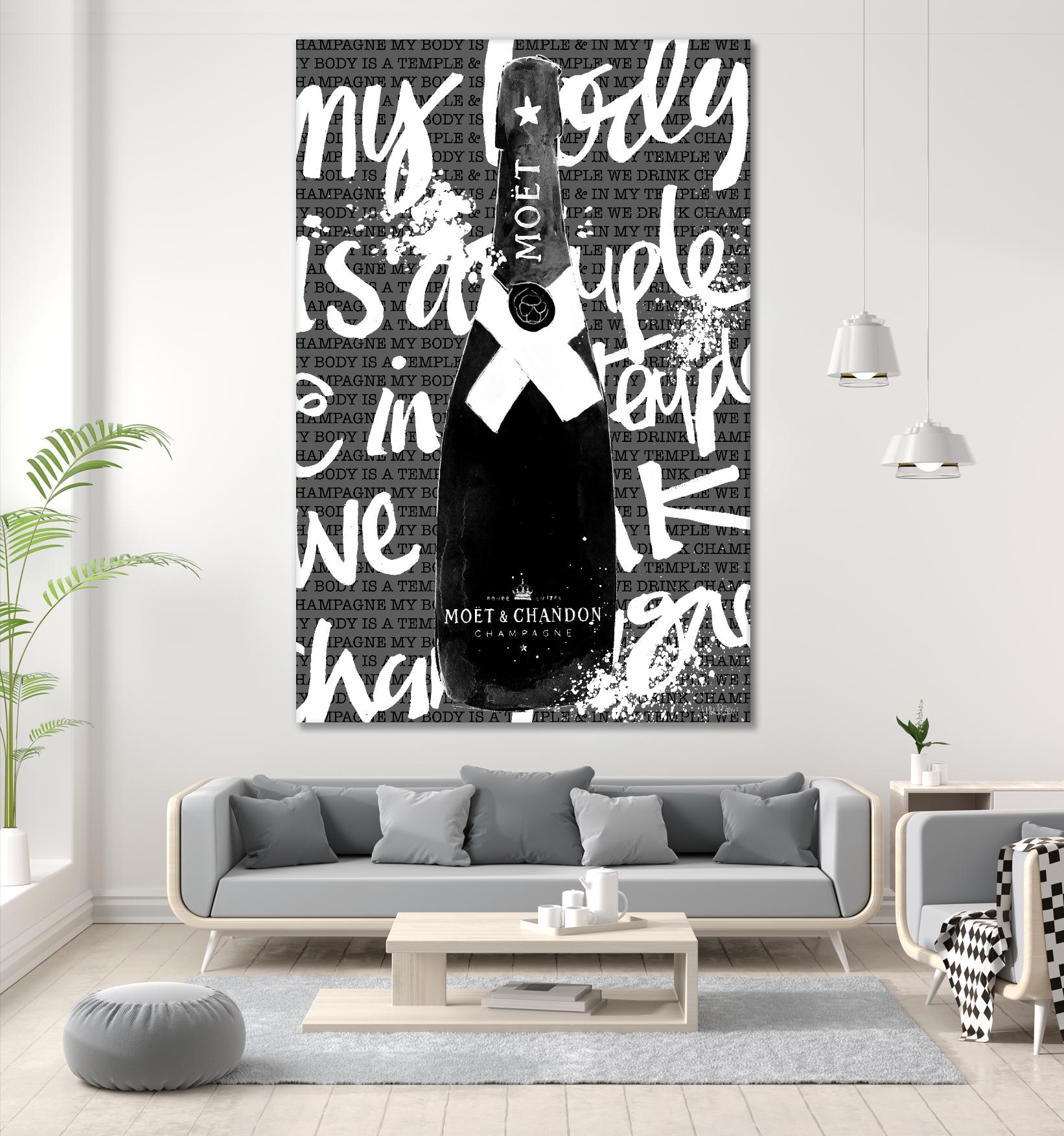 Monochrome Moet Chandon by Mercedes Lopez Charro on GIANT ART