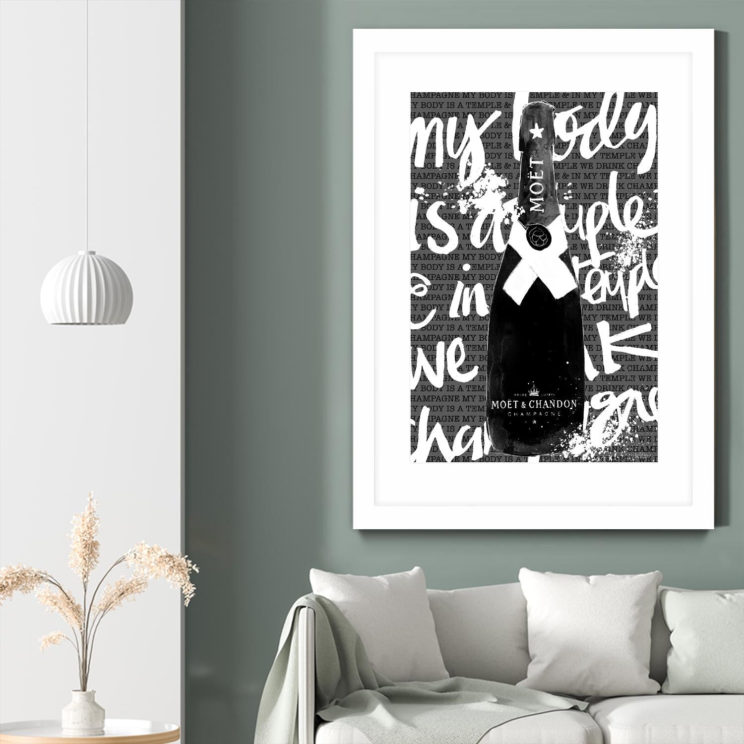 Monochrome Moet Chandon by Mercedes Lopez Charro on GIANT ART