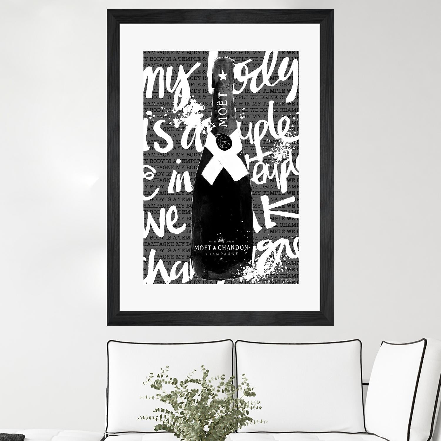 Monochrome Moet Chandon by Mercedes Lopez Charro on GIANT ART