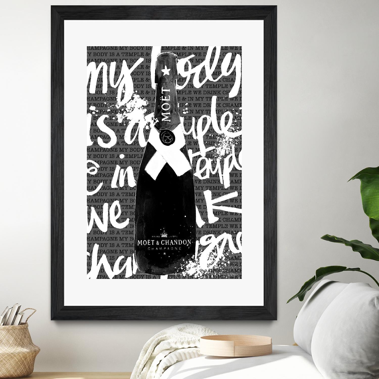 Monochrome Moet Chandon by Mercedes Lopez Charro on GIANT ART