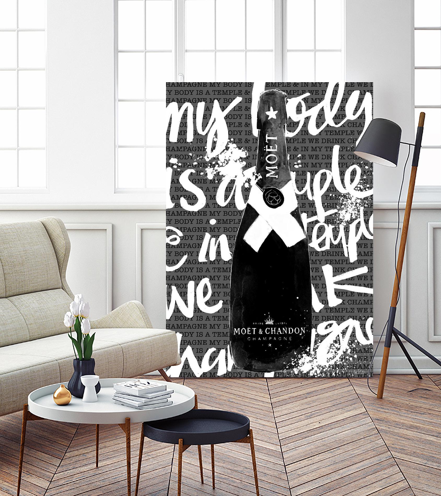 Monochrome Moet Chandon by Mercedes Lopez Charro on GIANT ART