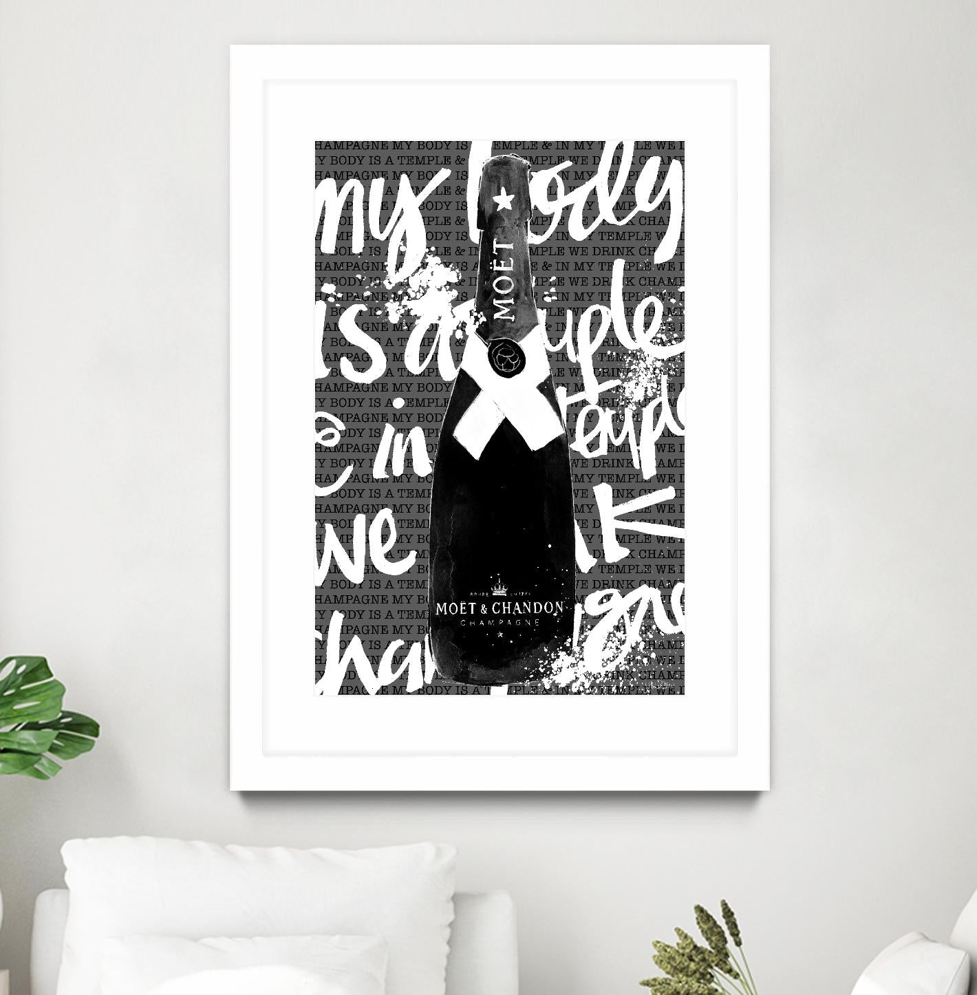 Monochrome Moet Chandon by Mercedes Lopez Charro on GIANT ART