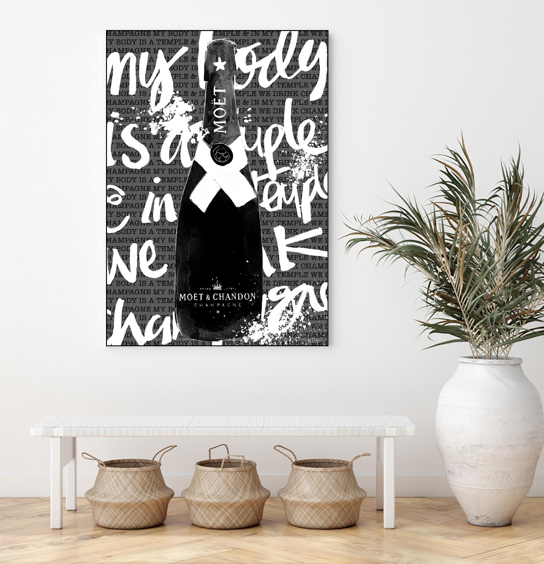 Monochrome Moet Chandon by Mercedes Lopez Charro on GIANT ART